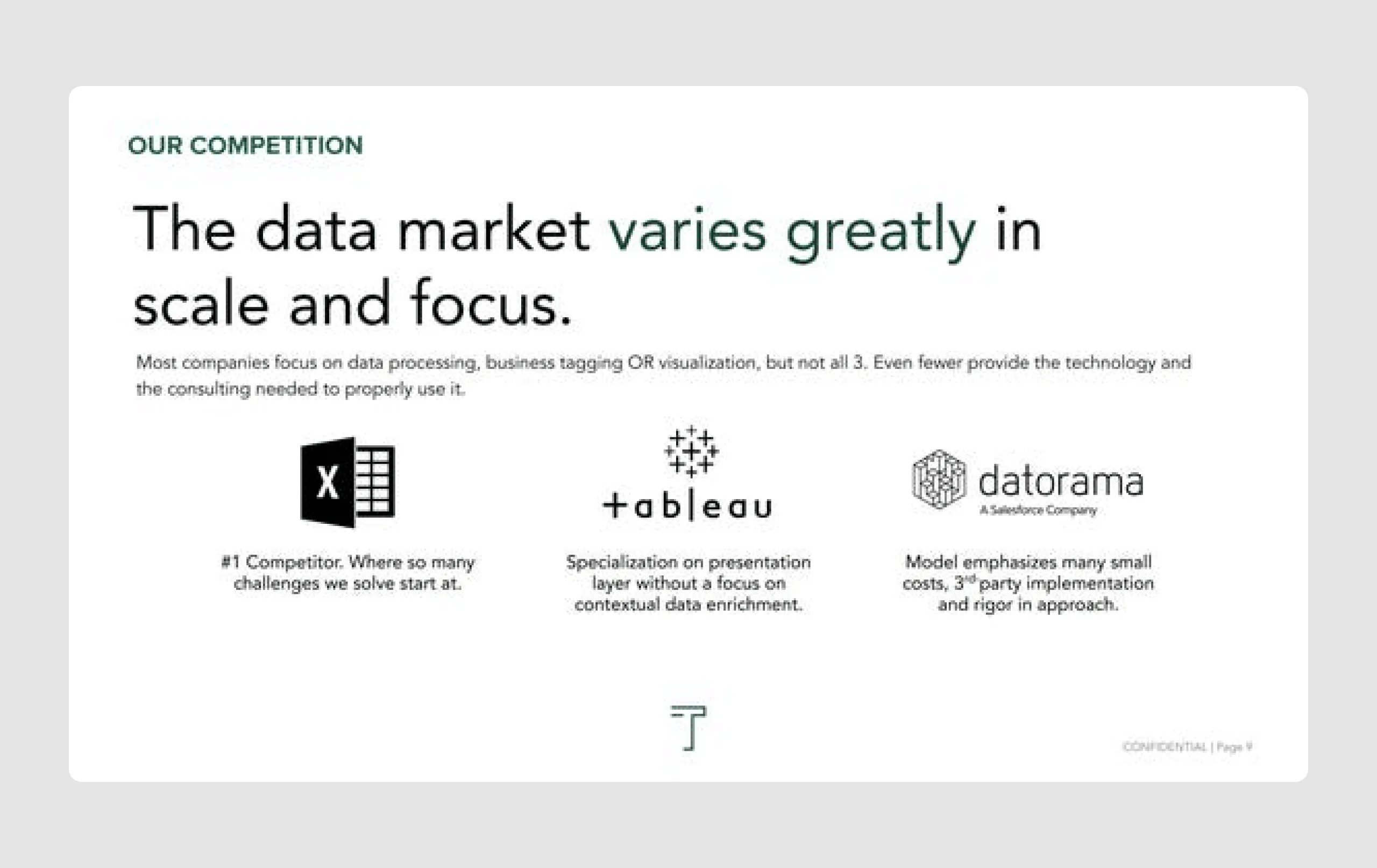 pitch deck design example at seed level