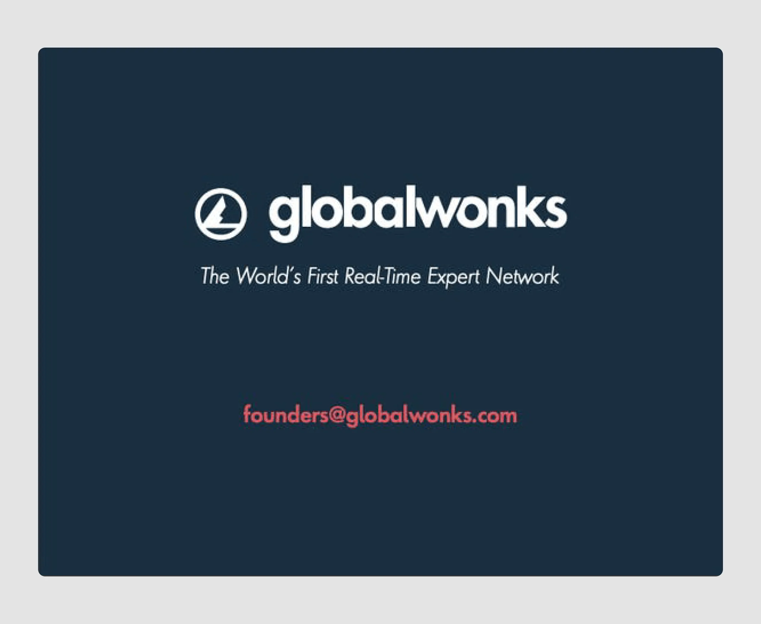 GlobalWonk startup pitch deck example