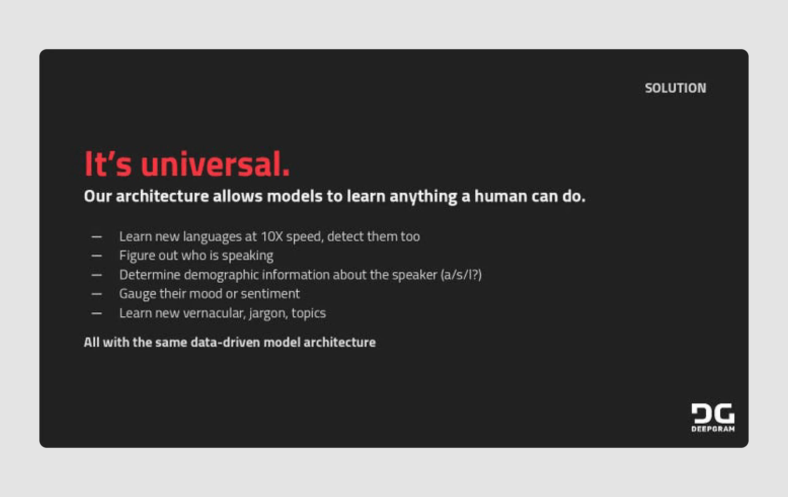 Deepgram successful business pitch deck idea