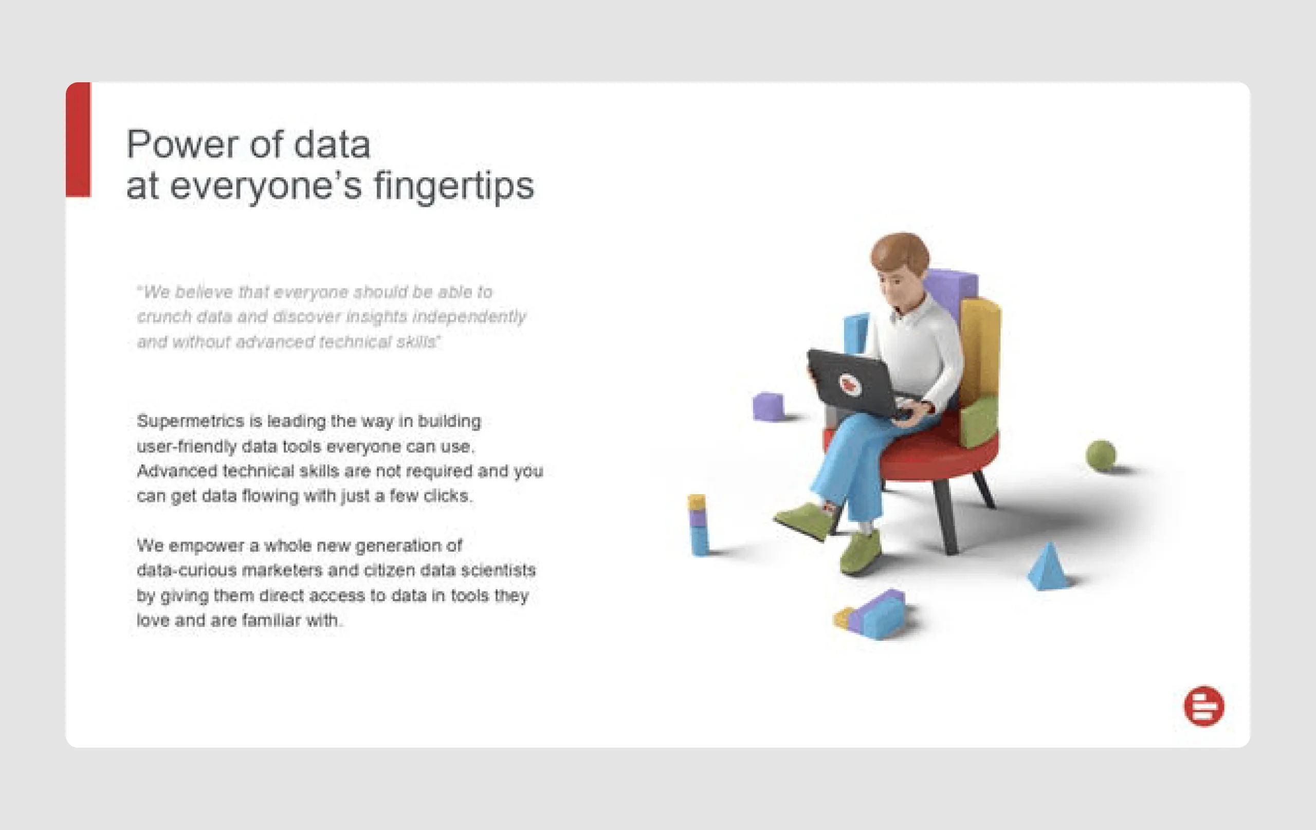 SuperMetrics pitch deck design