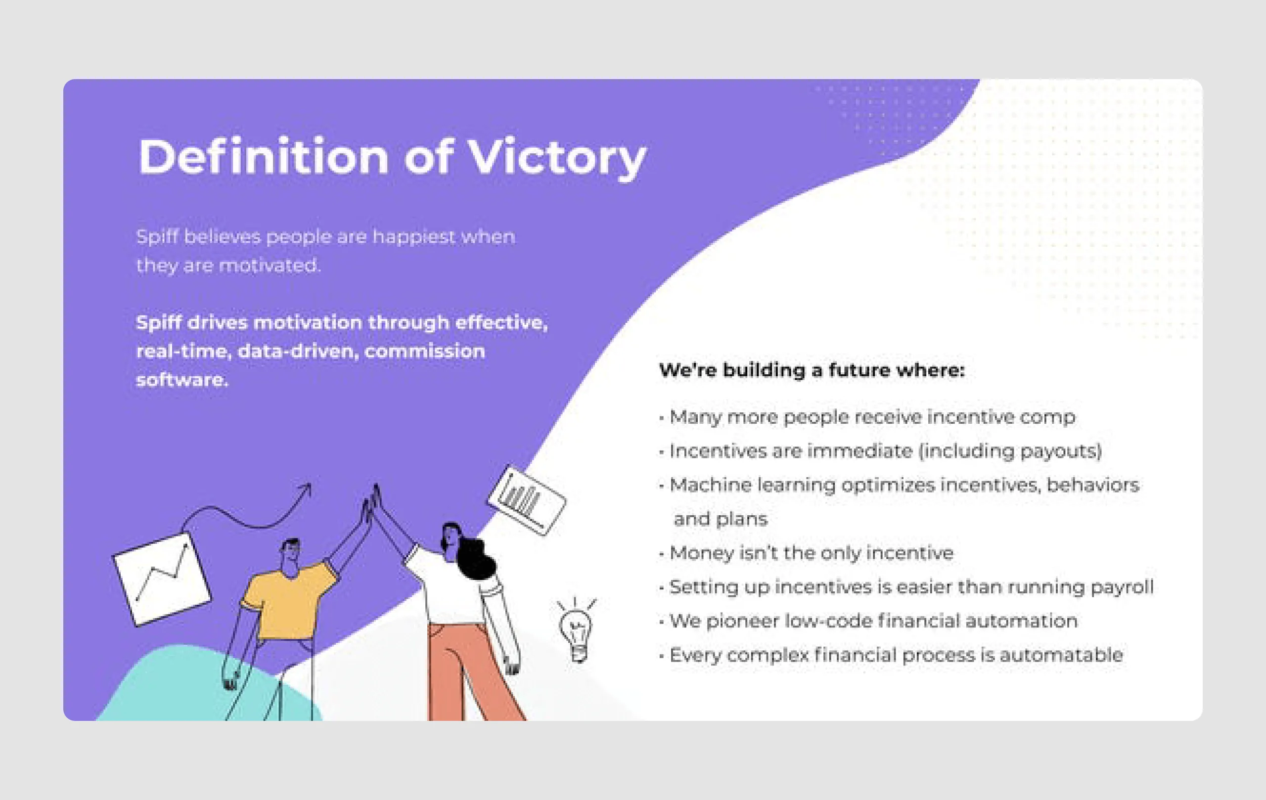 Seed round pitch deck example of Spiff