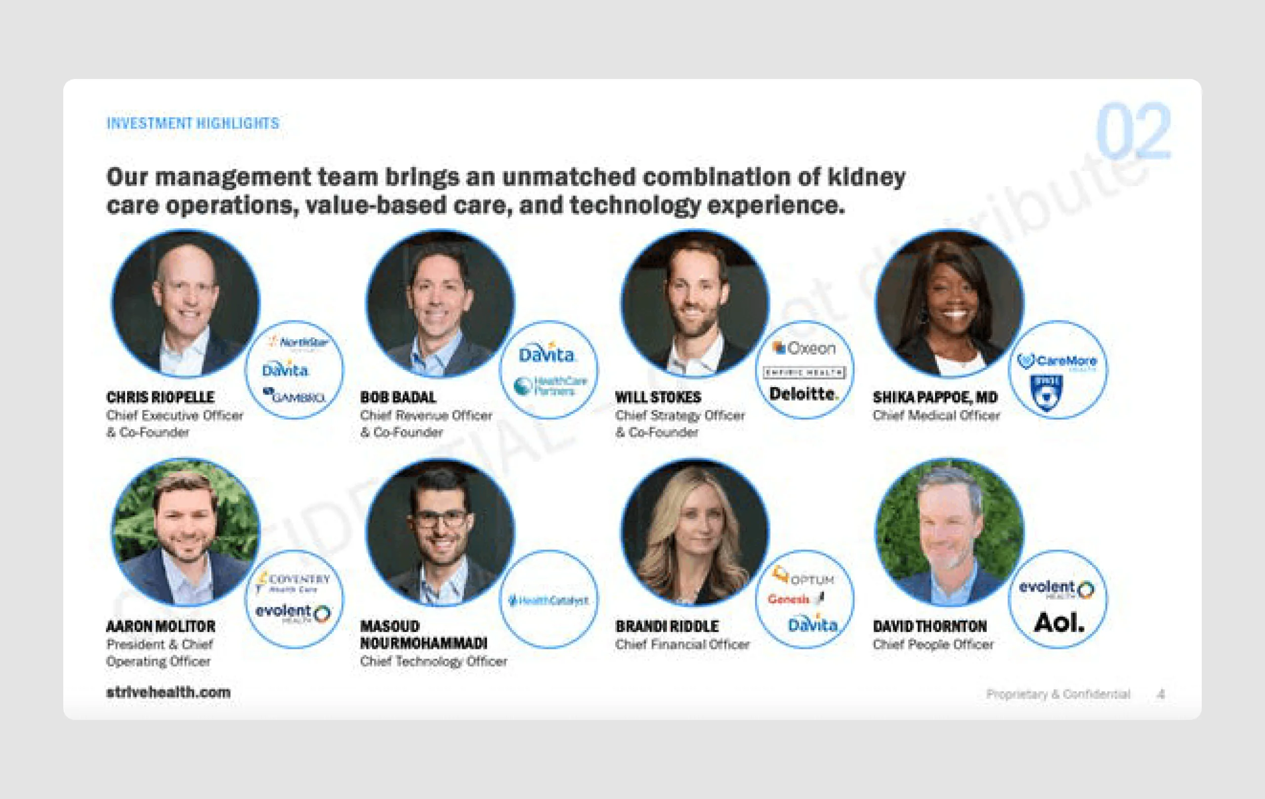 Strive Health successful business pitch deck