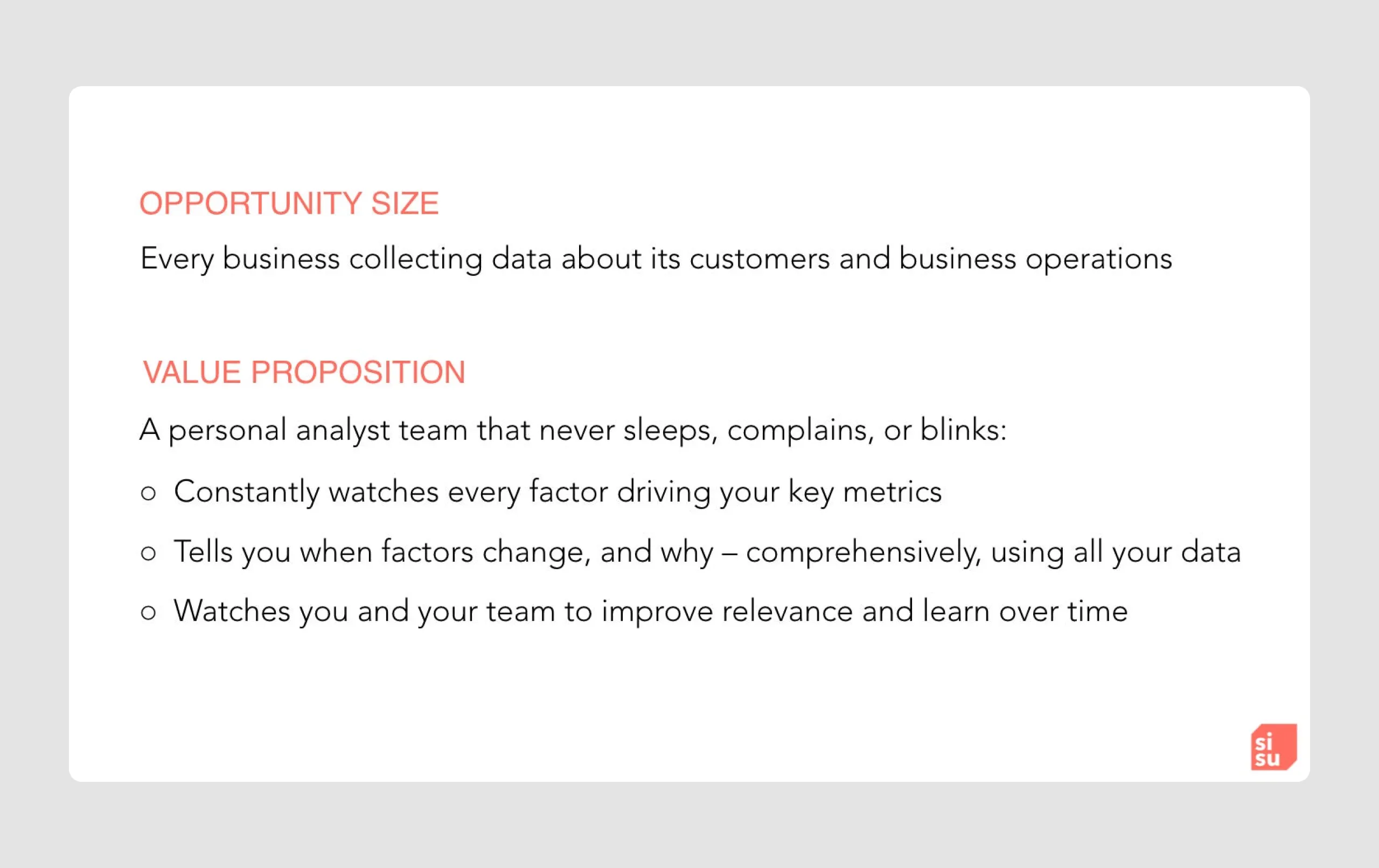 Sisu pitch deck for startup