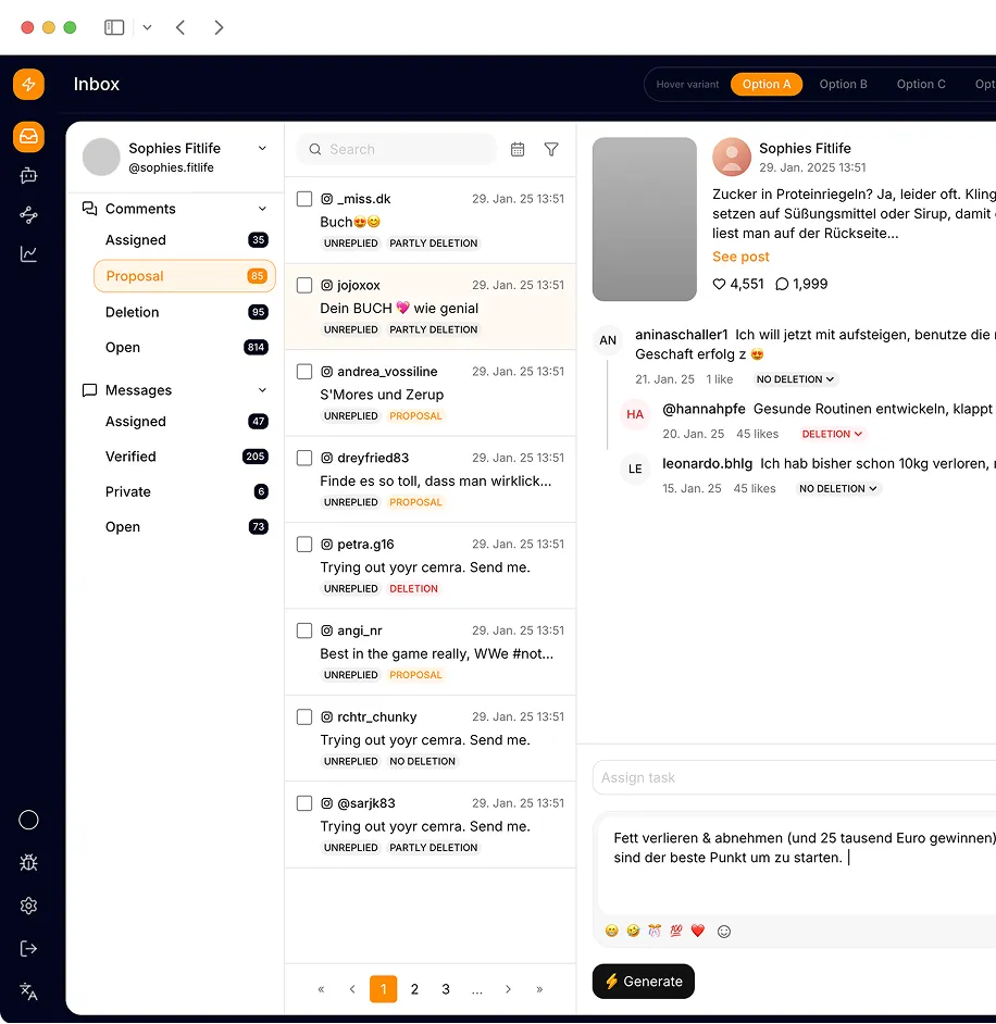 User interface of a data analysis app showing a navigation panel with project folders and an open calculation module labeled 'Calculate' set to Player ID with an addition operation and value 3.