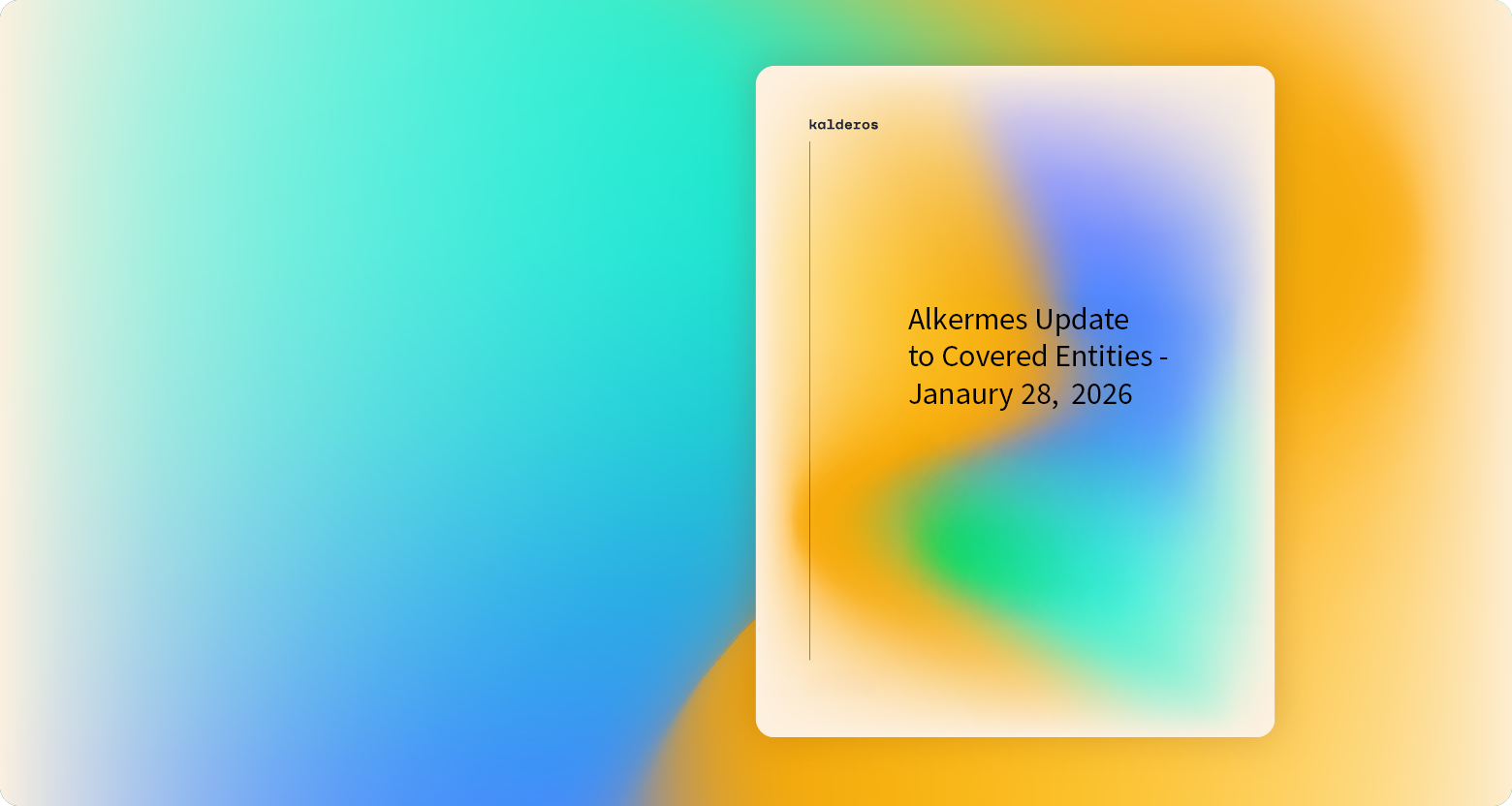 Alkermes Update to Covered Entities - January 28, 2026