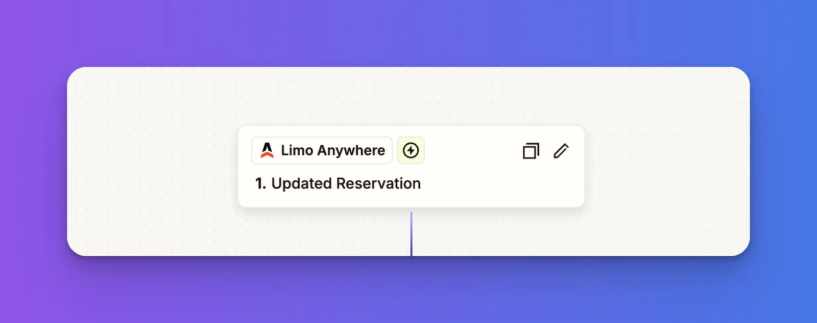 Zapier app search showing Limo Anywhere as the selected trigger app