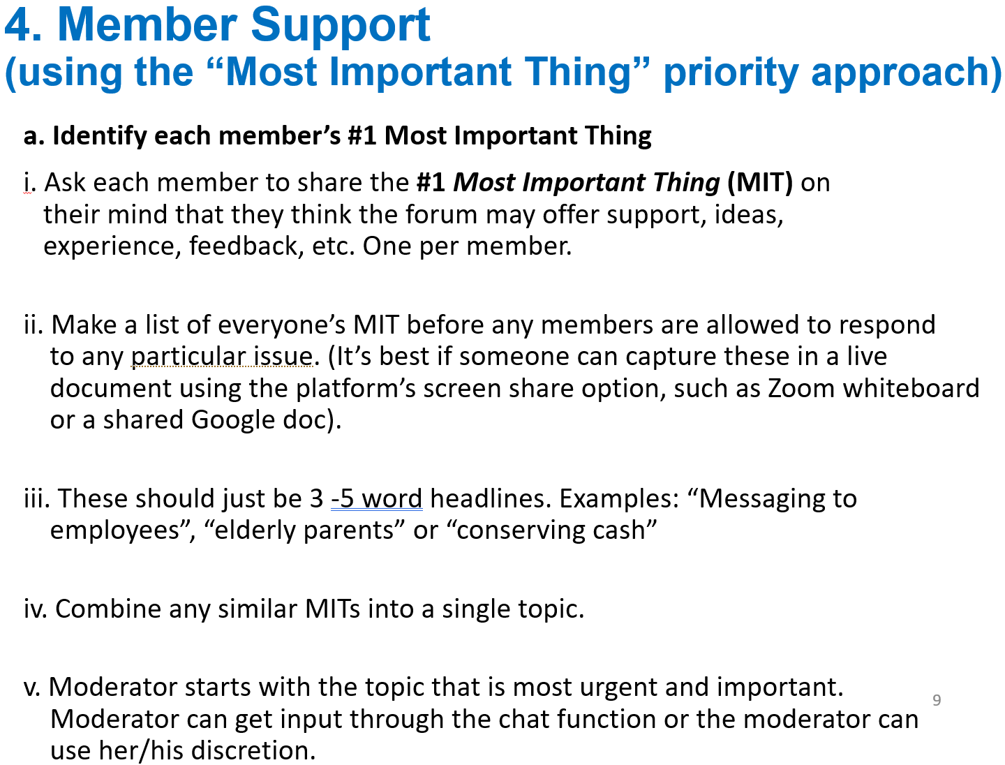 New Forum Agendas for a Time of Crisis