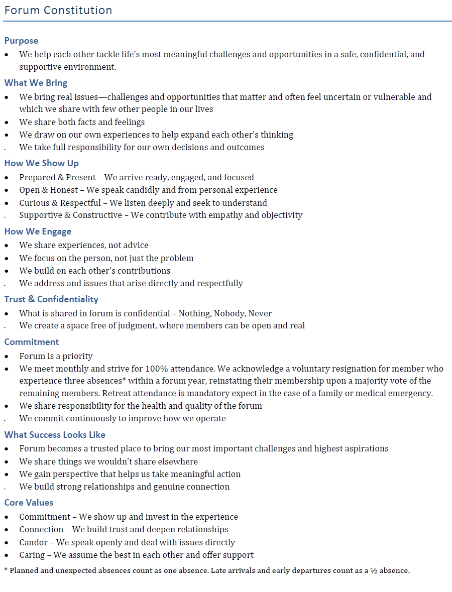 Forum Sample Constitution