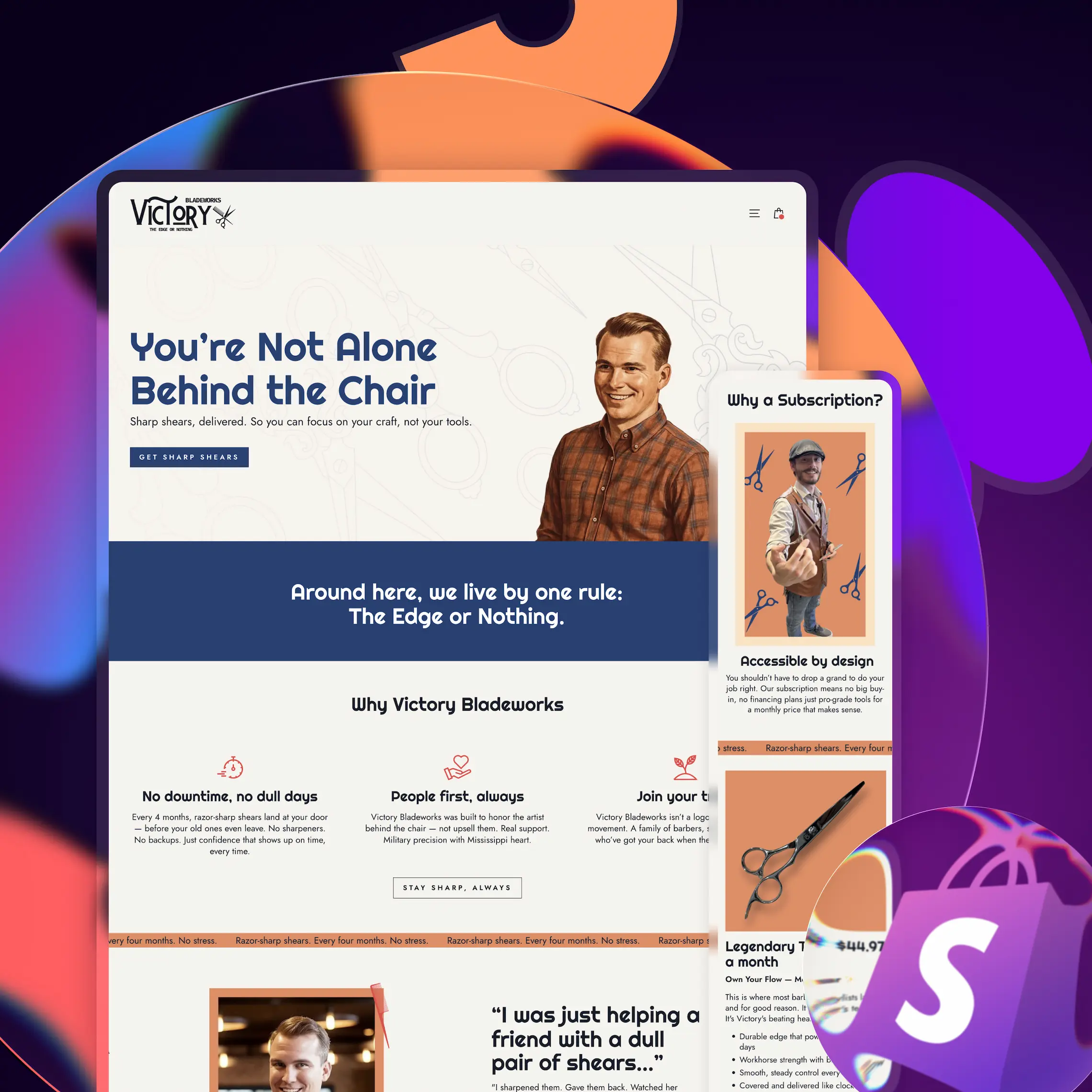 Shopify Redesign for a Barber Subscription Brand