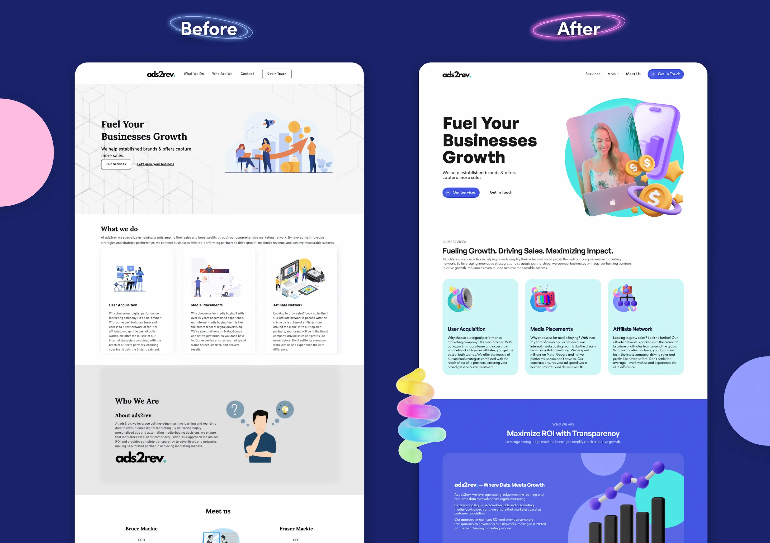 Website Redesign for Affiliate Marketing Agency: Figma + Webflow | 3d with photos | by kristi.digital | Kristina Volchek