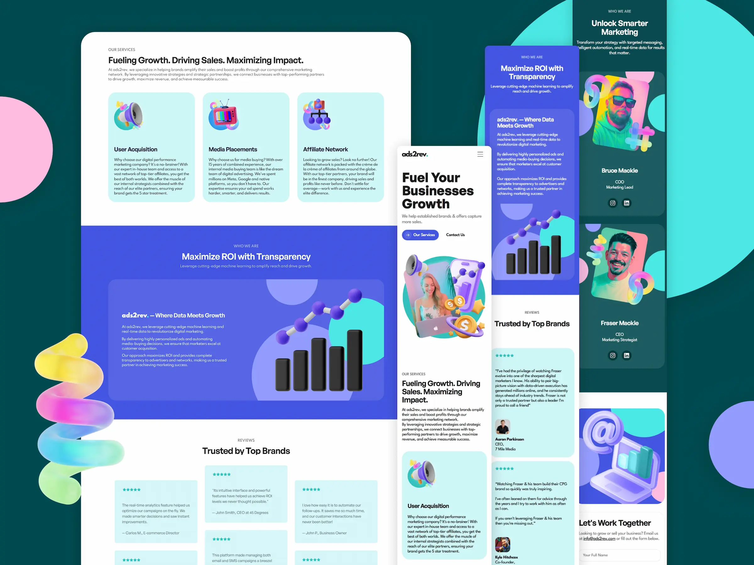 Website Redesign for Affiliate Marketing Agency: Figma + Webflow | 3d with photos | by kristi.digital | Kristina Volchek