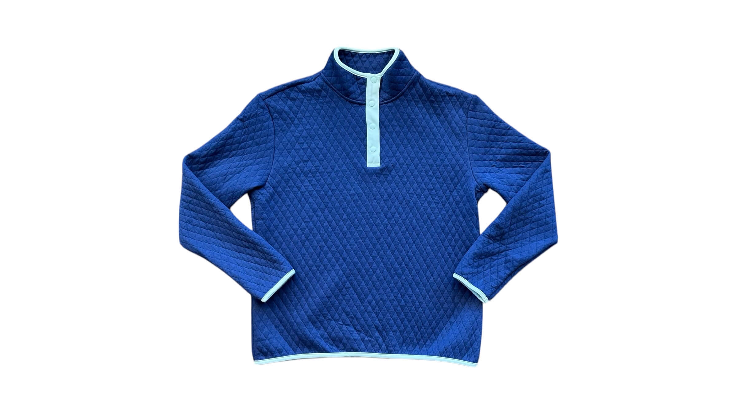 147. Women's Quilted Snap Pullover - Blue Depths ($70) - 4 Available