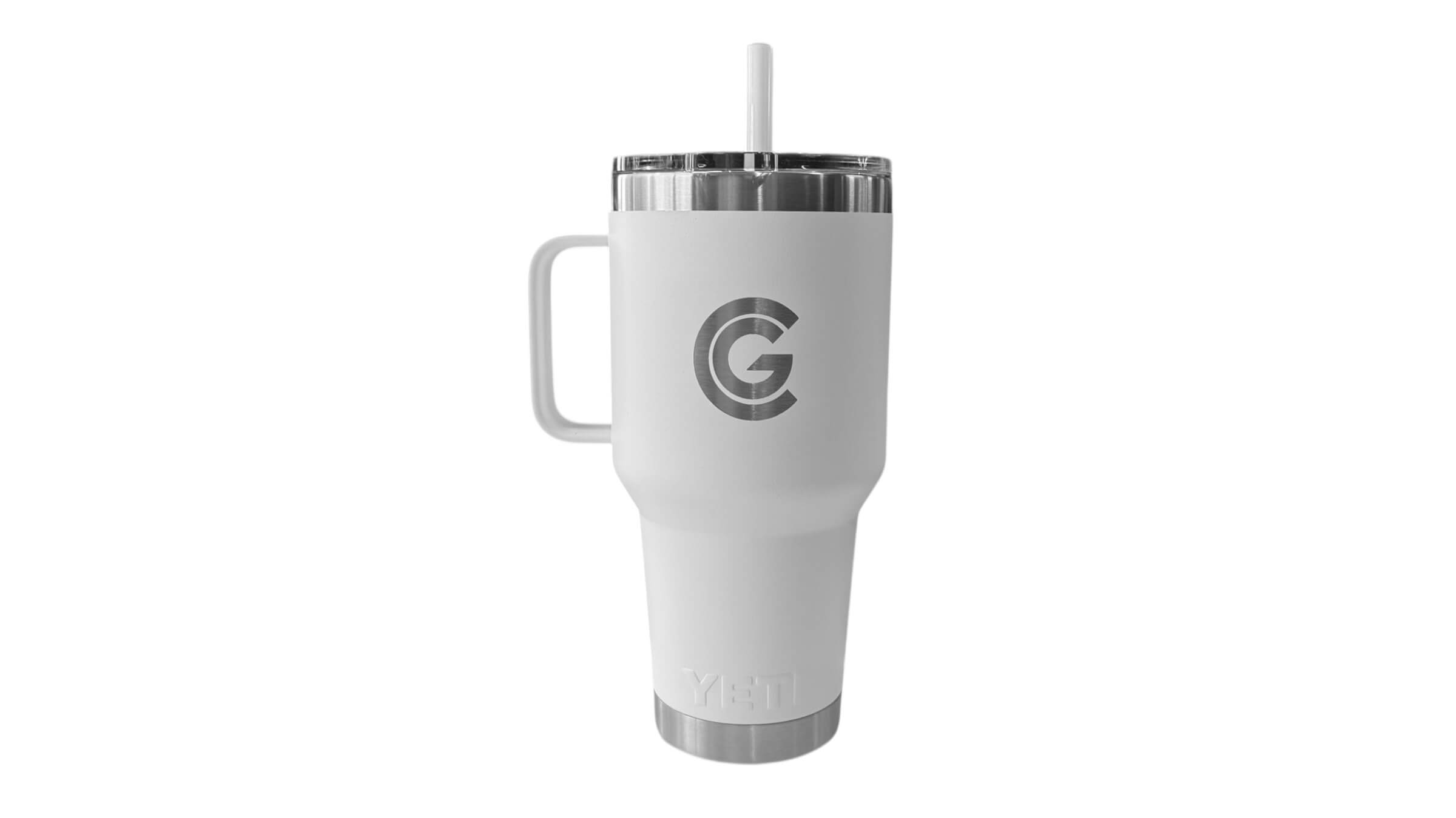 50. Yeti Tumbler with Straw - 35oz - White ($44) - 11 Available