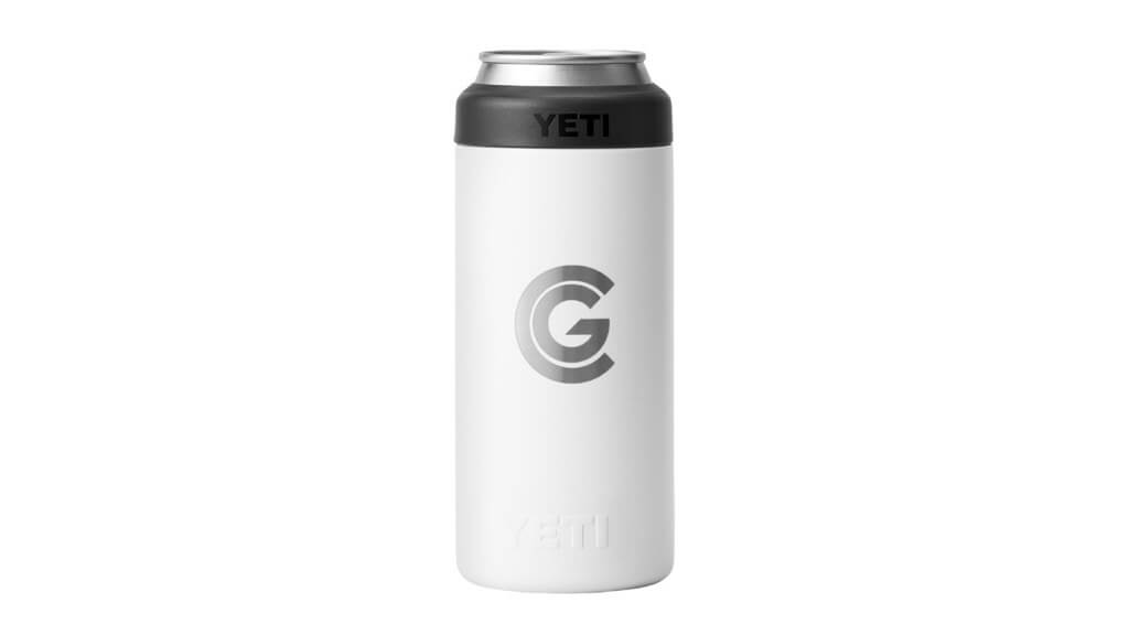 53. Yeti Slim Can Cooler - 12oz - White ($25) - 21 Available