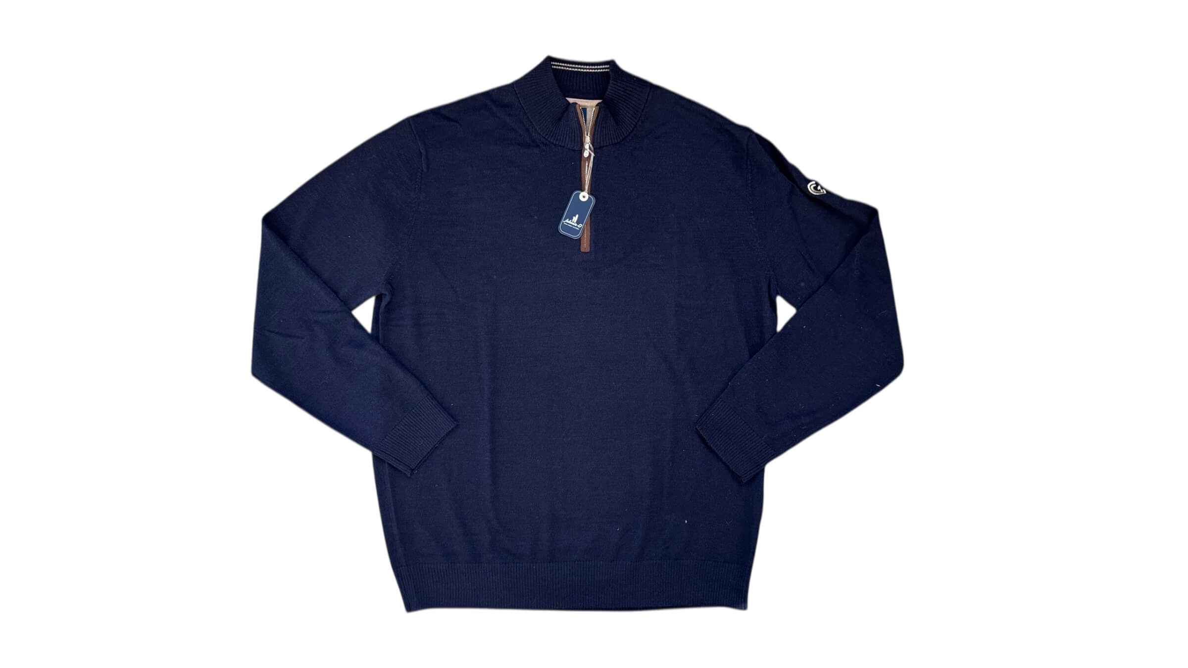 135. Men's Knit Quarter Zip - Navy ($85) - 6 Available