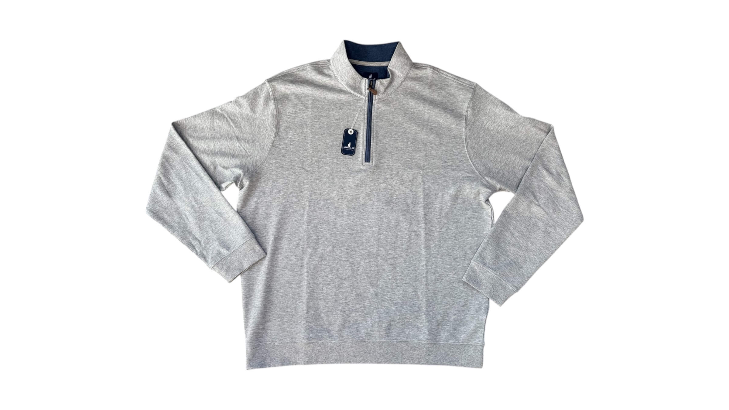 133. Men's Quarter Zip Pullover - Light Gray ($58) - 8 Available