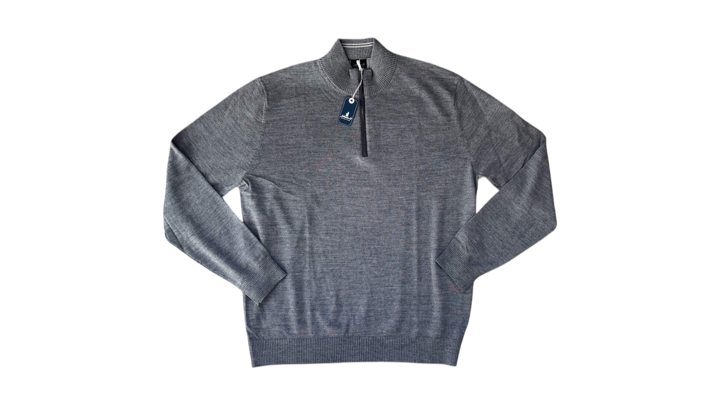 136. Men's Knit Quarter Zip - Grey ($85) - 6 Available