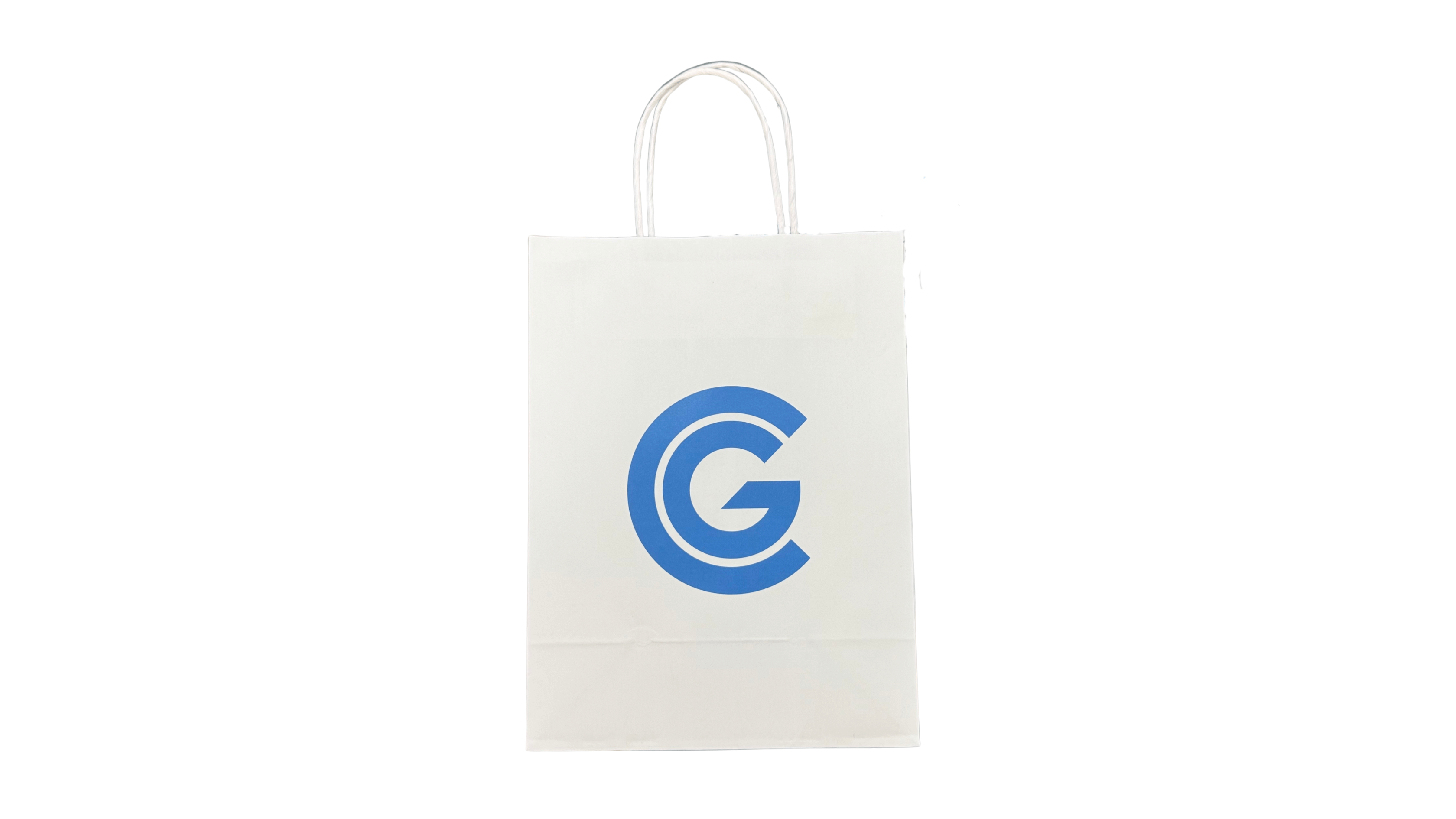 75. CG Paper Gift Bag - White ($0) - 100 Available