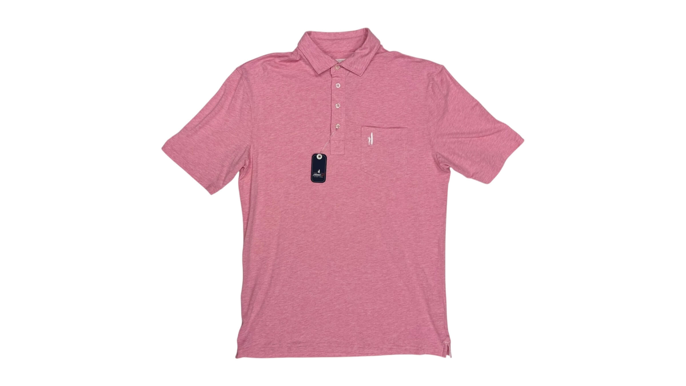 105. SALE | Men's Polo - Heathered Original - Petal Pink ($15) - 14 Available