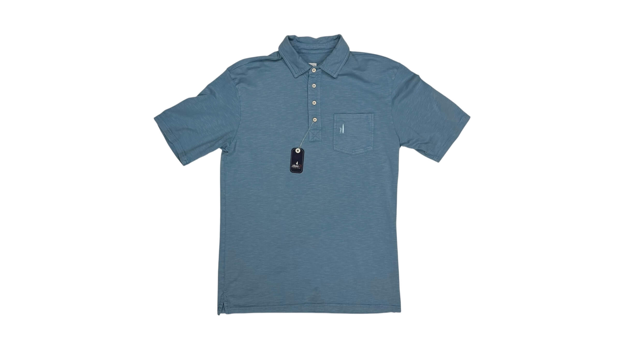103. SALE | Men's Polo - Heathered Original - Infinity Blue ($10) - 1 Available
