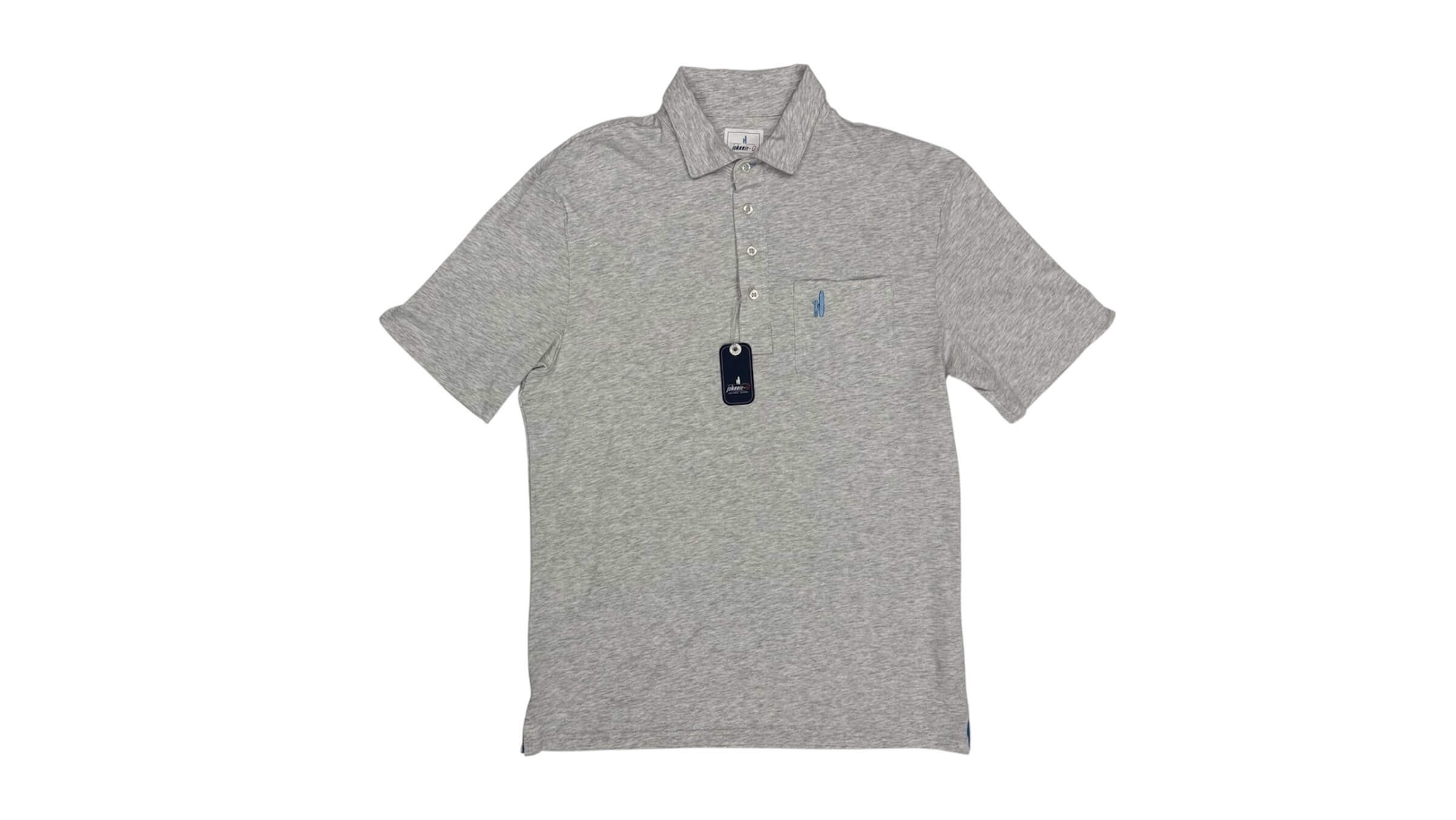 106. SALE | Men's Polo - Heathered Original - Heather Grey ($10) - 10 Available