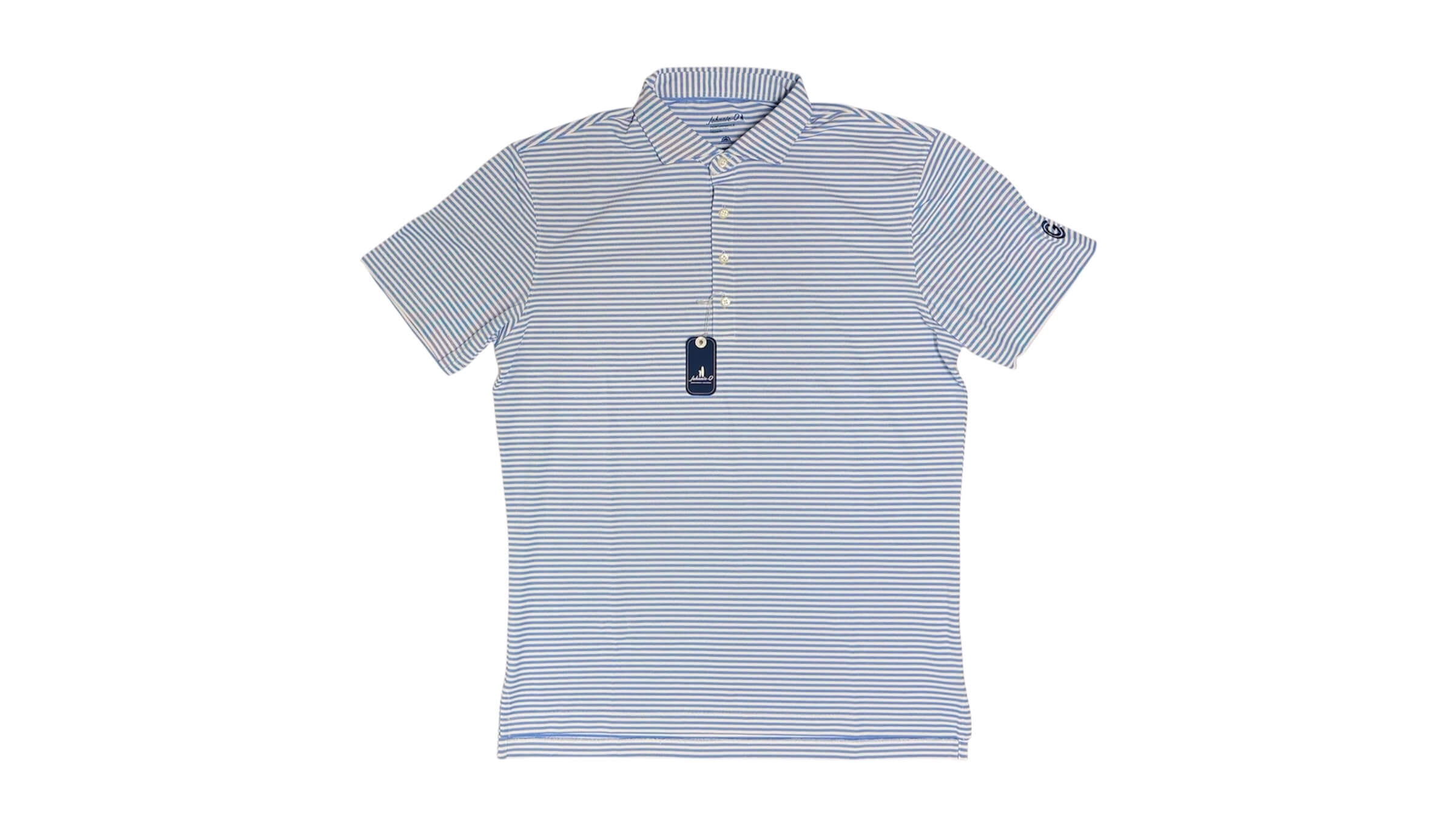 152. Men's Polo - Stetson Stripe Palisades Blue ($55) - 10 Available