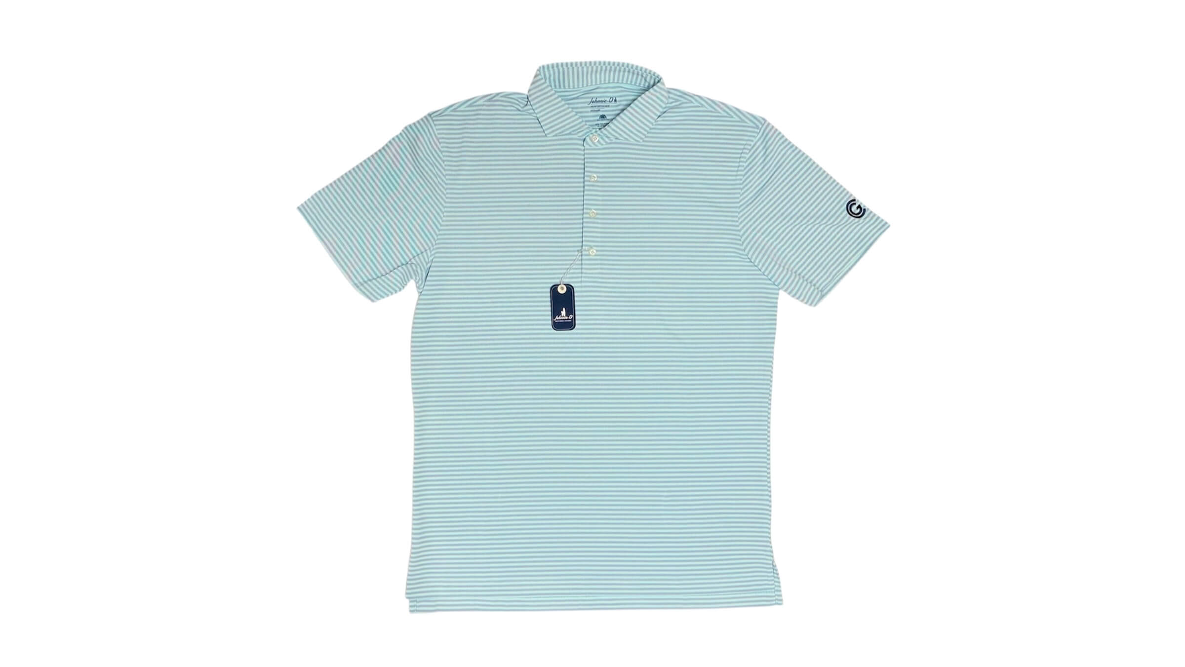 153. Men's Polo - Stetson Stripe Tide Green ($55) - 6 Available