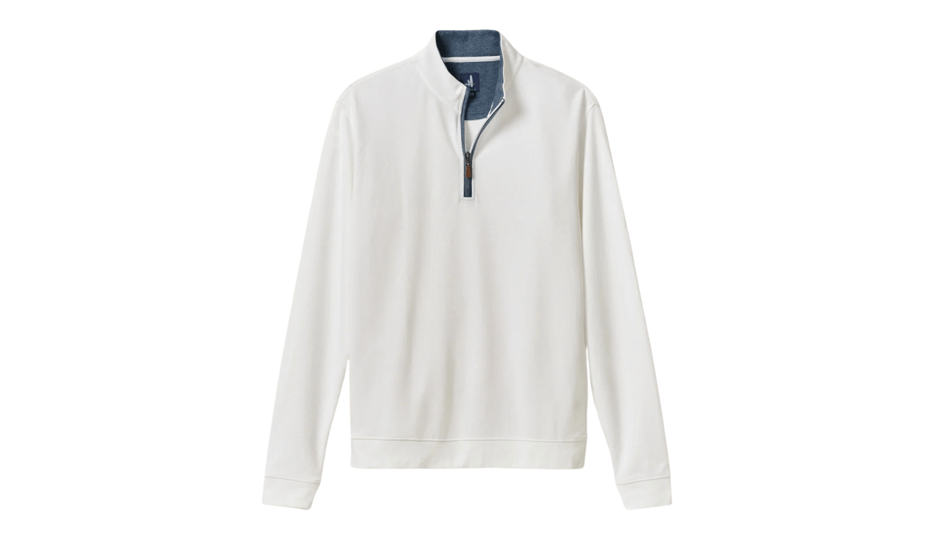 204. Men's Quarter Zip Pullover - White ($60) - 10 Available