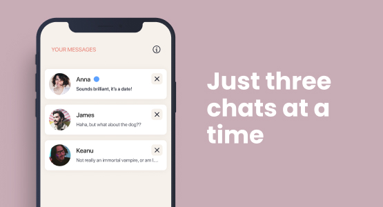Three chats at a time on Elate