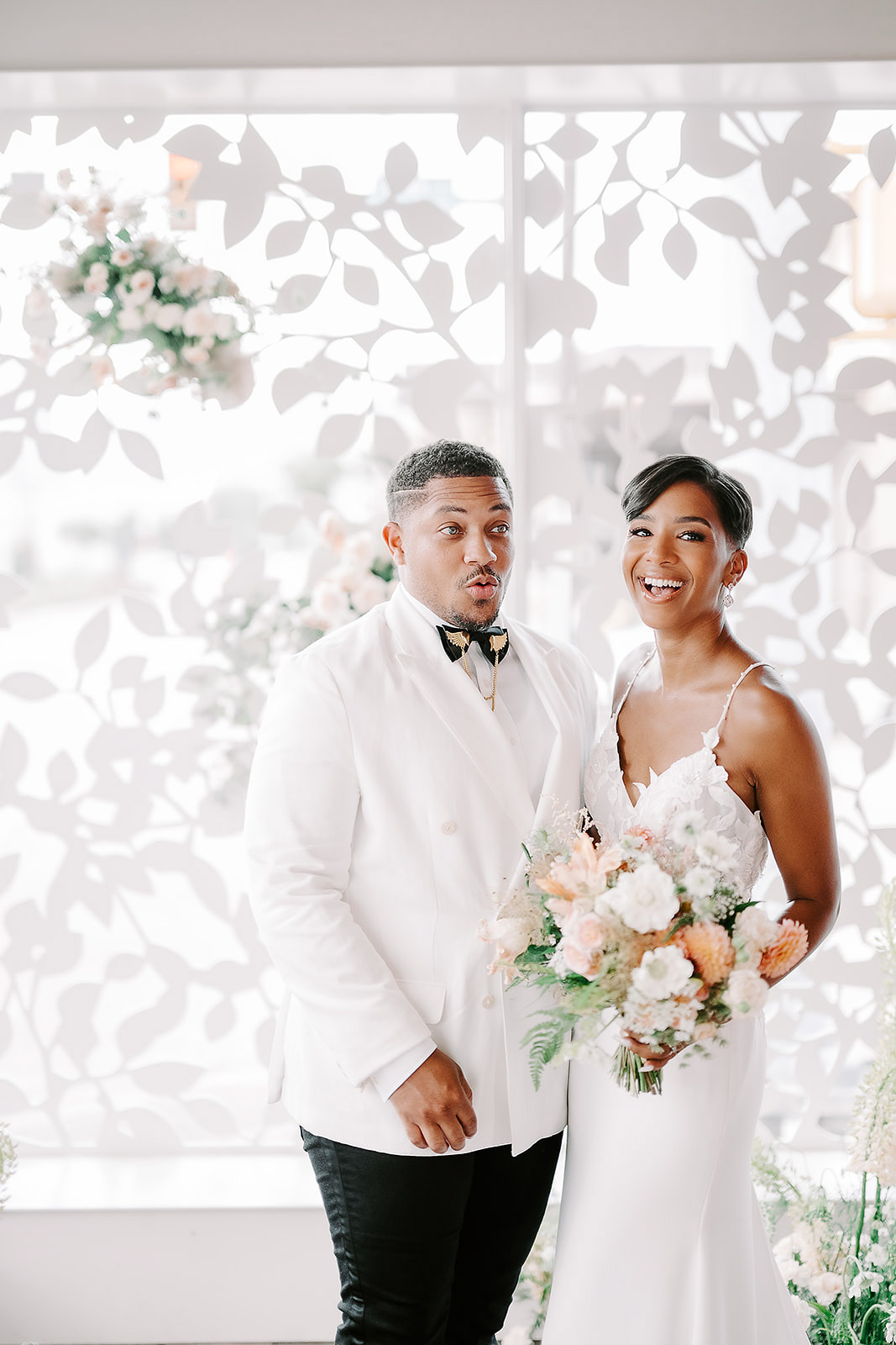 Elegant wedding setup at industrial-chic Houston venue