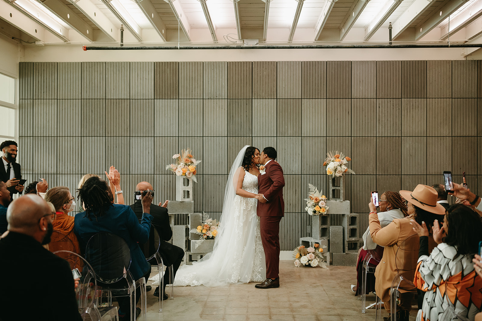 Summer wedding ceremony at Ronin Harrisburg
