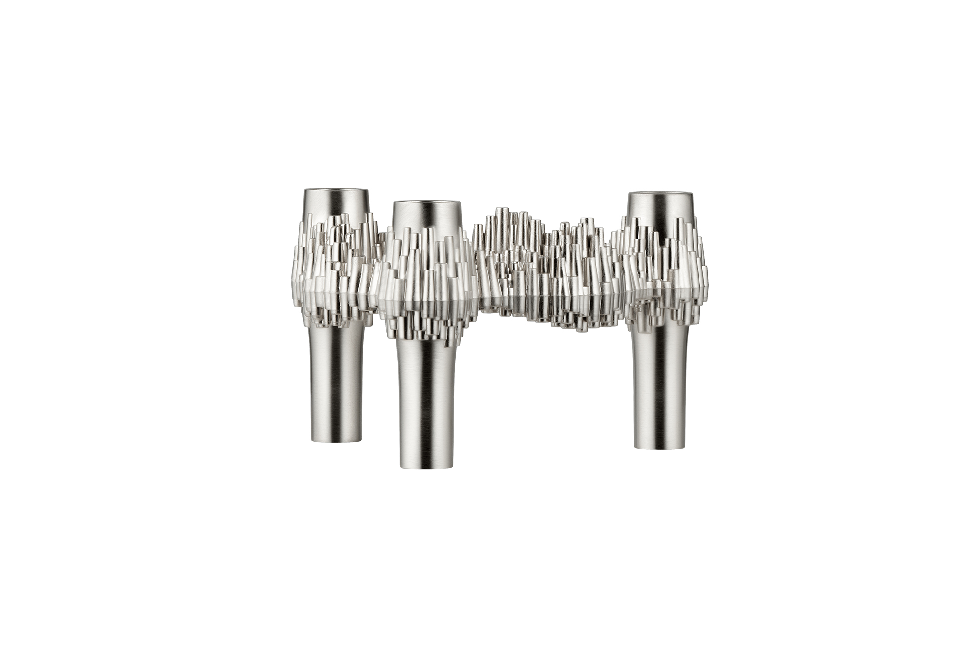 Stoff Quist Candle Holders - Brushed Chrome 1 Pack