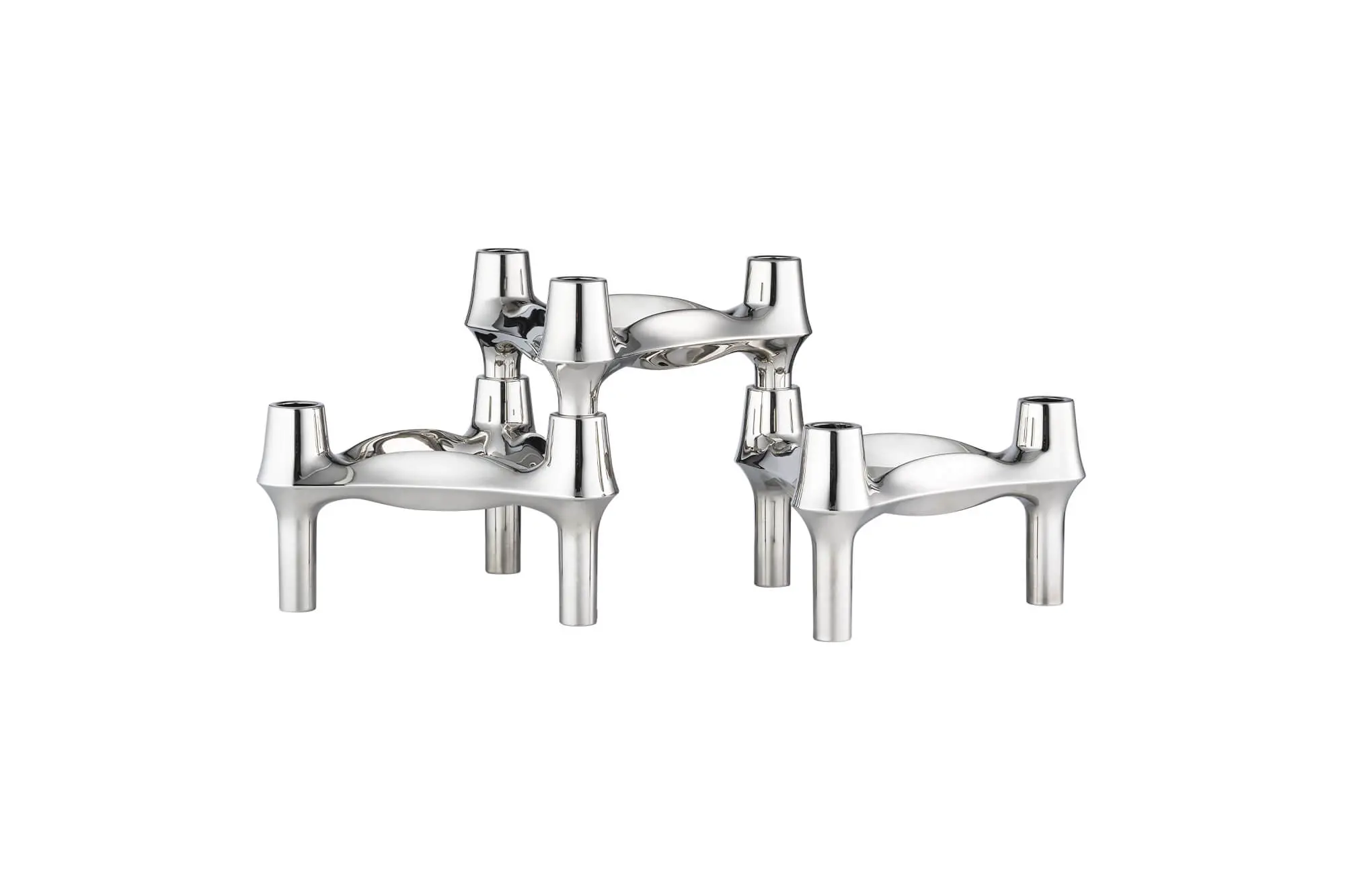 Stoff BMF Candle Holders - Chrome 3 Pack
