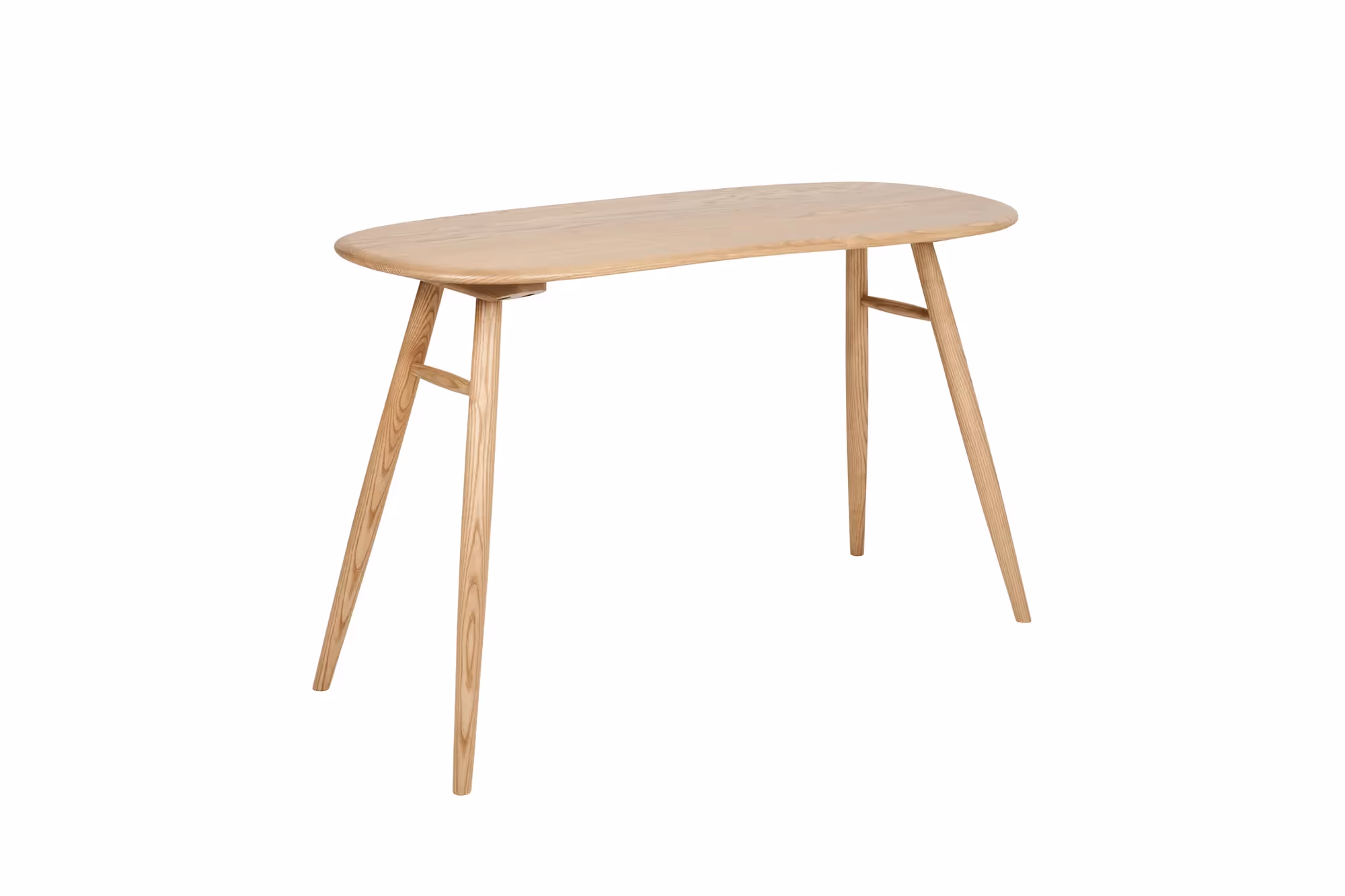 The Bix Desk by Ercol combines sculptural design and refined British craftsmanship, featuring an asymmetric solid ash top and elegant tapered legs. Designed for comfort and style, this statement desk enhances modern work and living spaces with enduring quality and heritage.