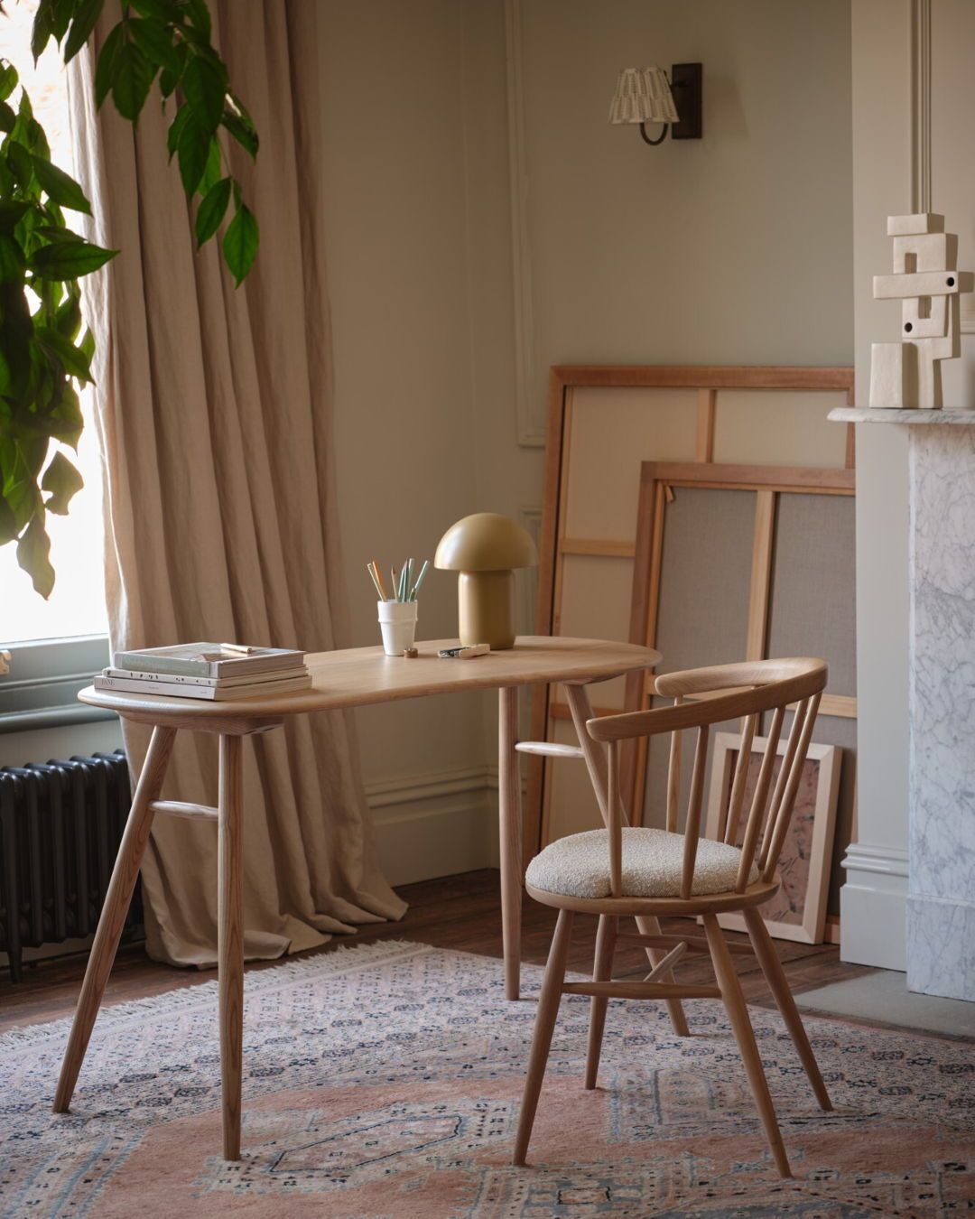 The Bix Desk by Ercol is a sculptural statement for home off