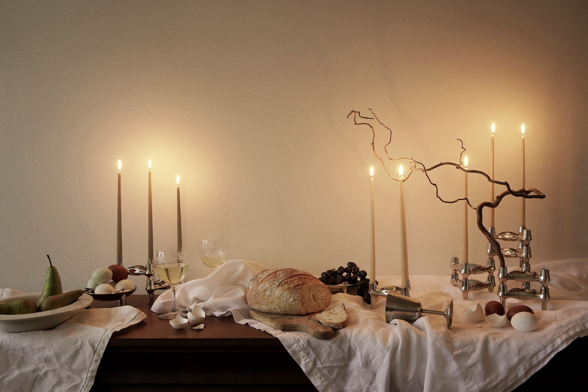 Stoff Nagel Candle Holders