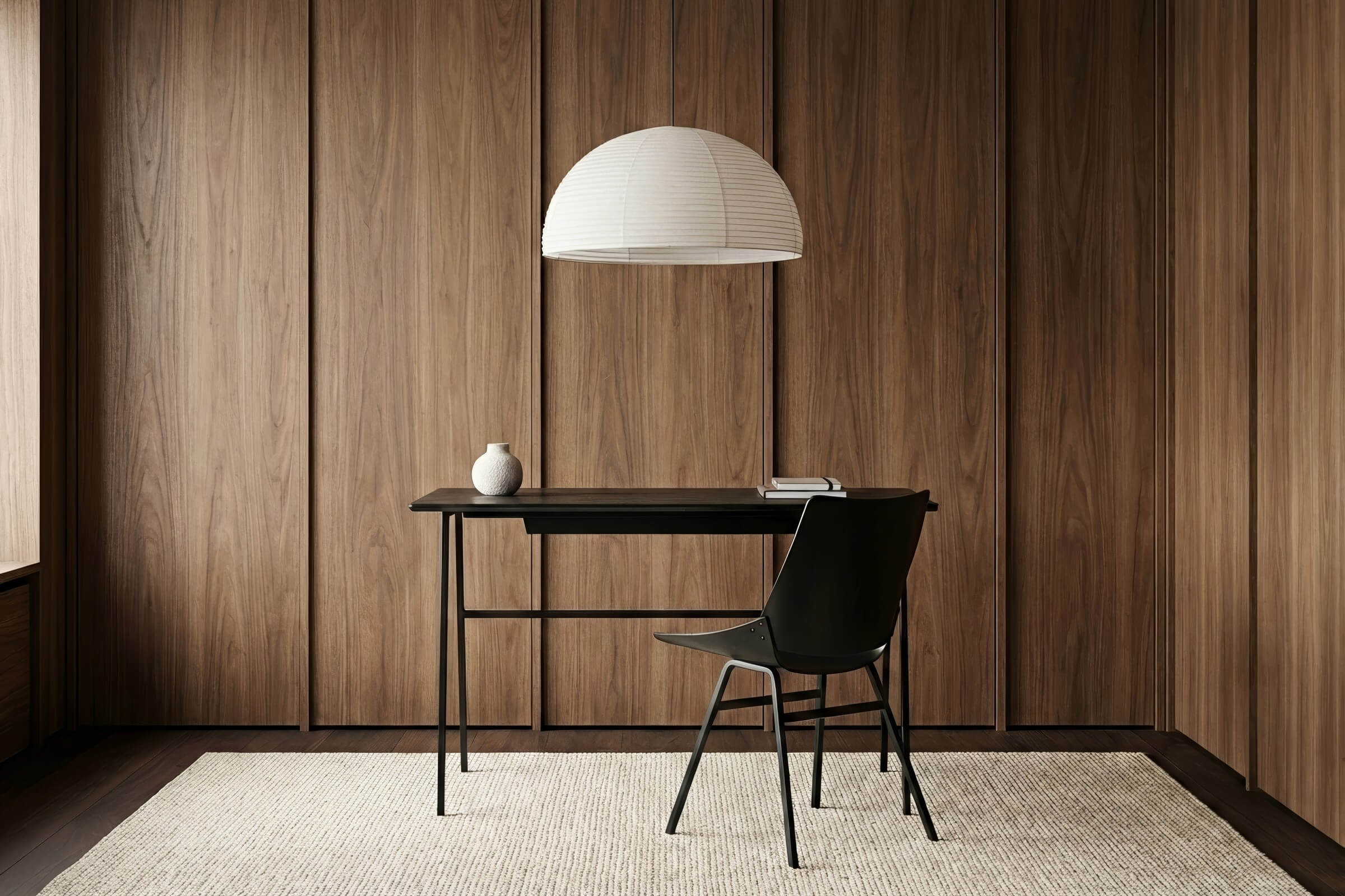 Black Rex Kralj SQ desk in a contemporary interior