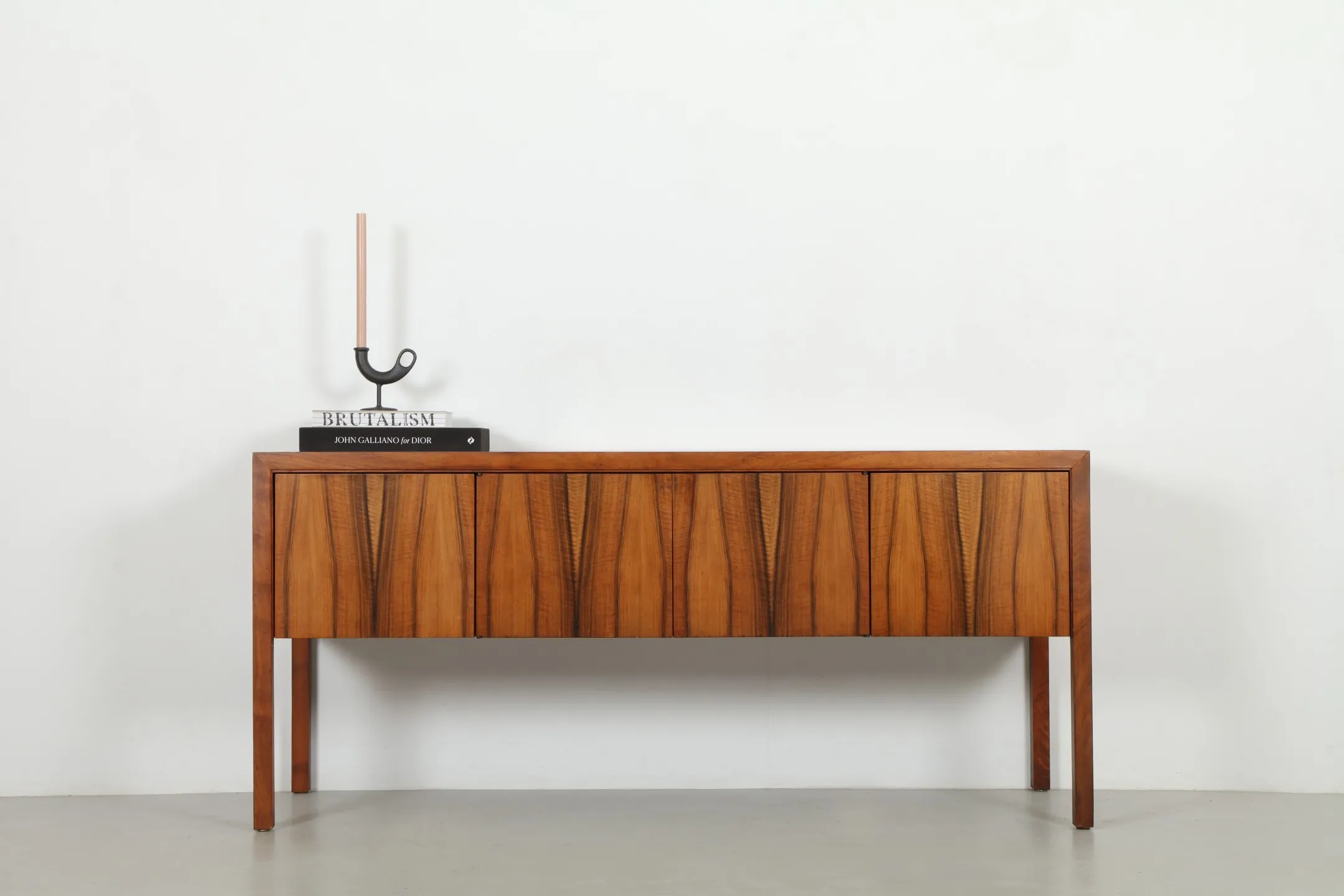 Deluxe American Mid-Century Rosewood and Burlwood Credenza
