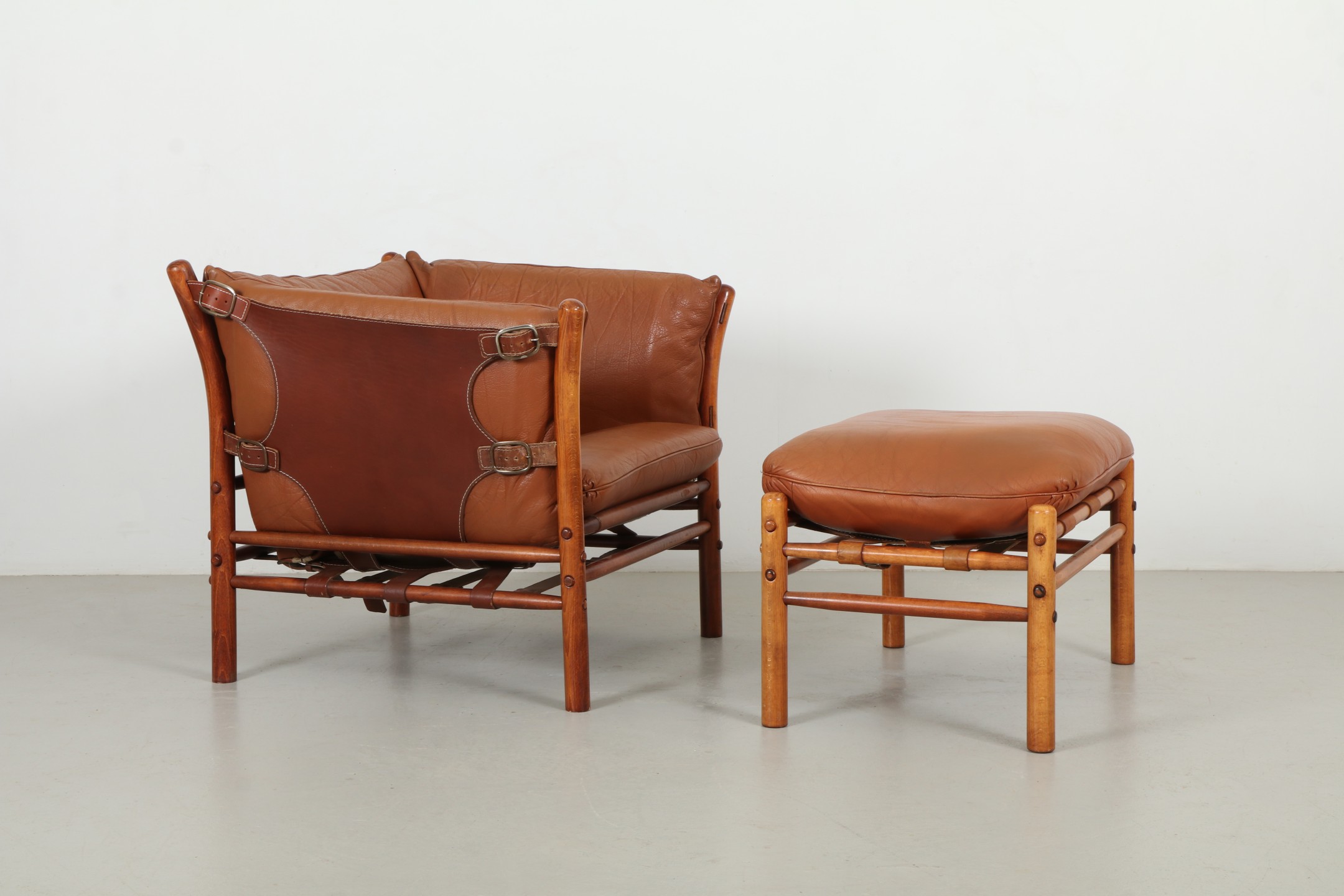 Deluxe Arne Norell 'Ilona' Armchair and Ottoman by Norell Mobel