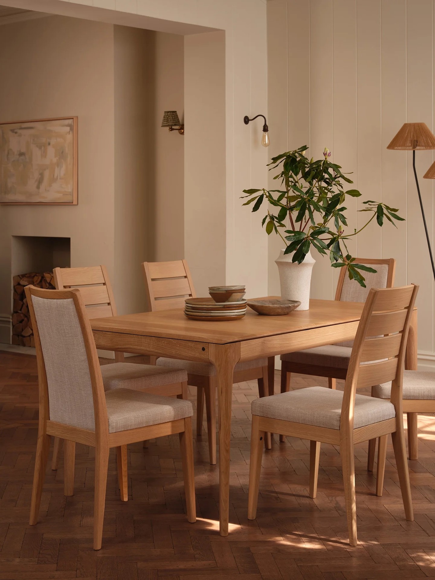 The Romana Extending Dining Table by Ercol pairs sculpted el