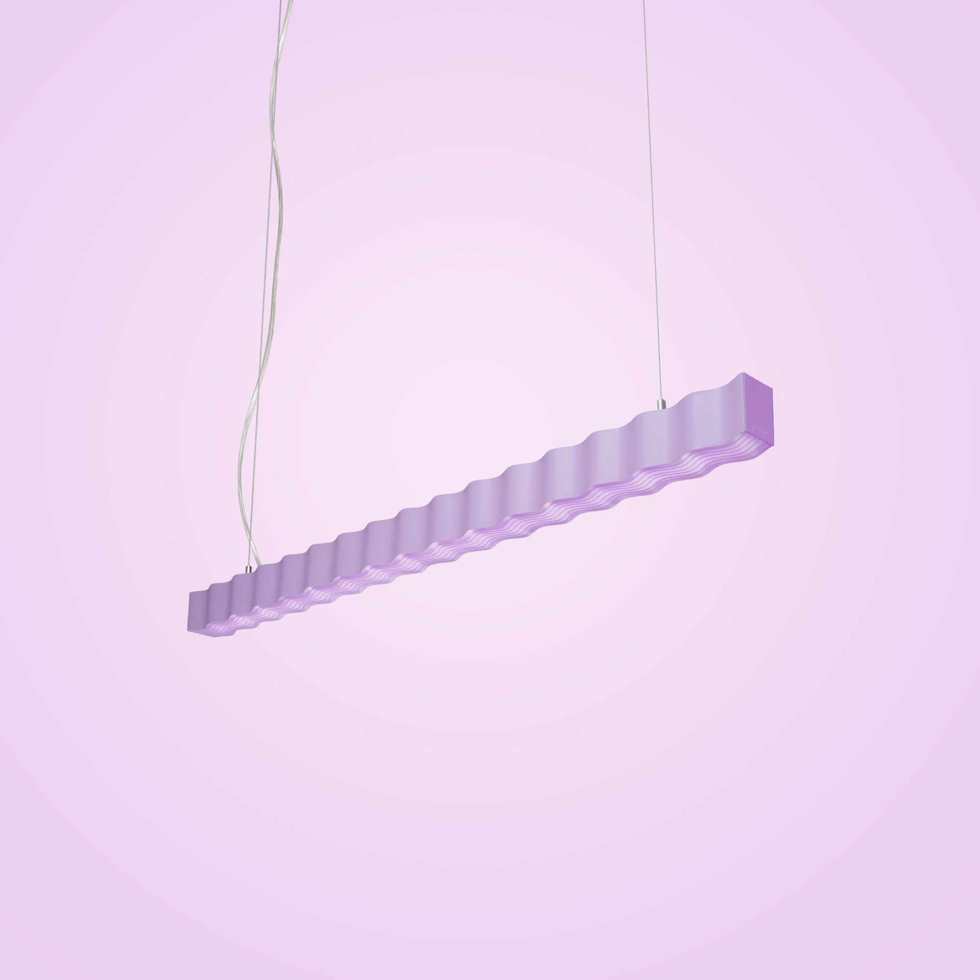 Superwave pendant lamp in lilac.