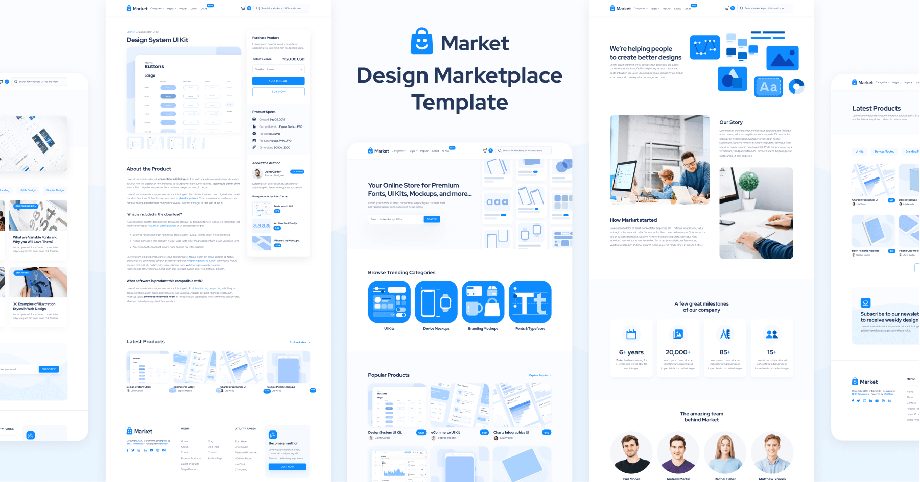 Design Marketplace Webflow Template - Market | BRIX Templates