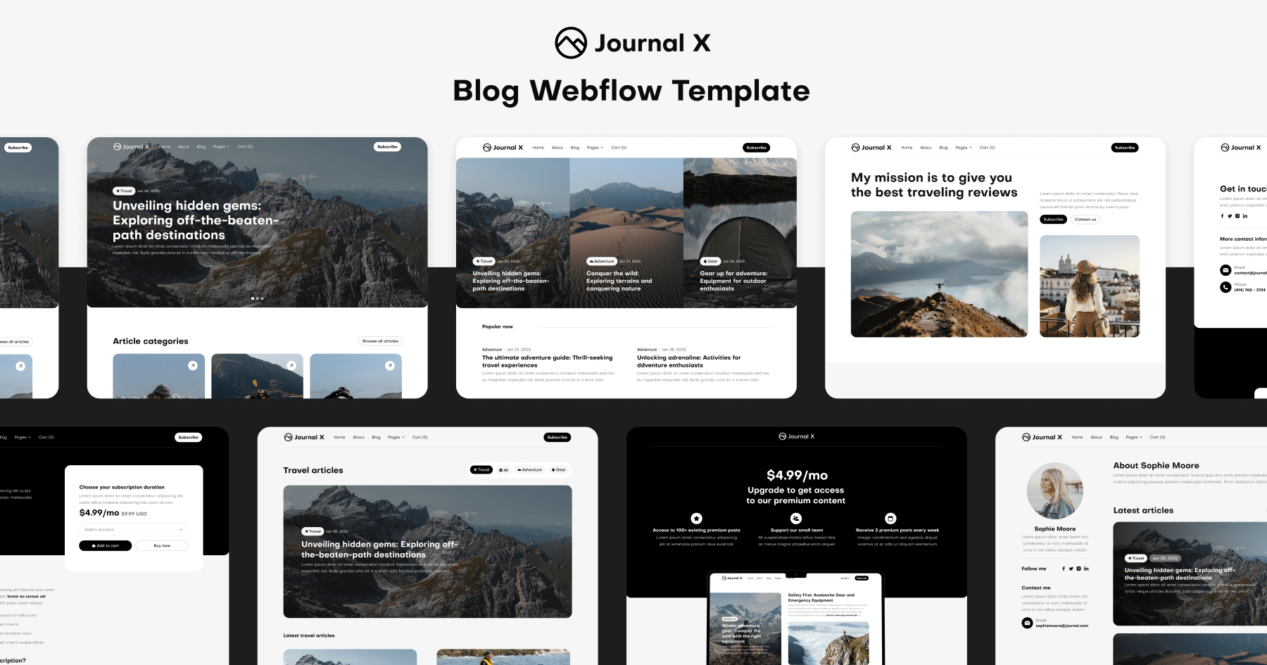 Minimal Blog Webflow Template - Journal X | BRIX Templates