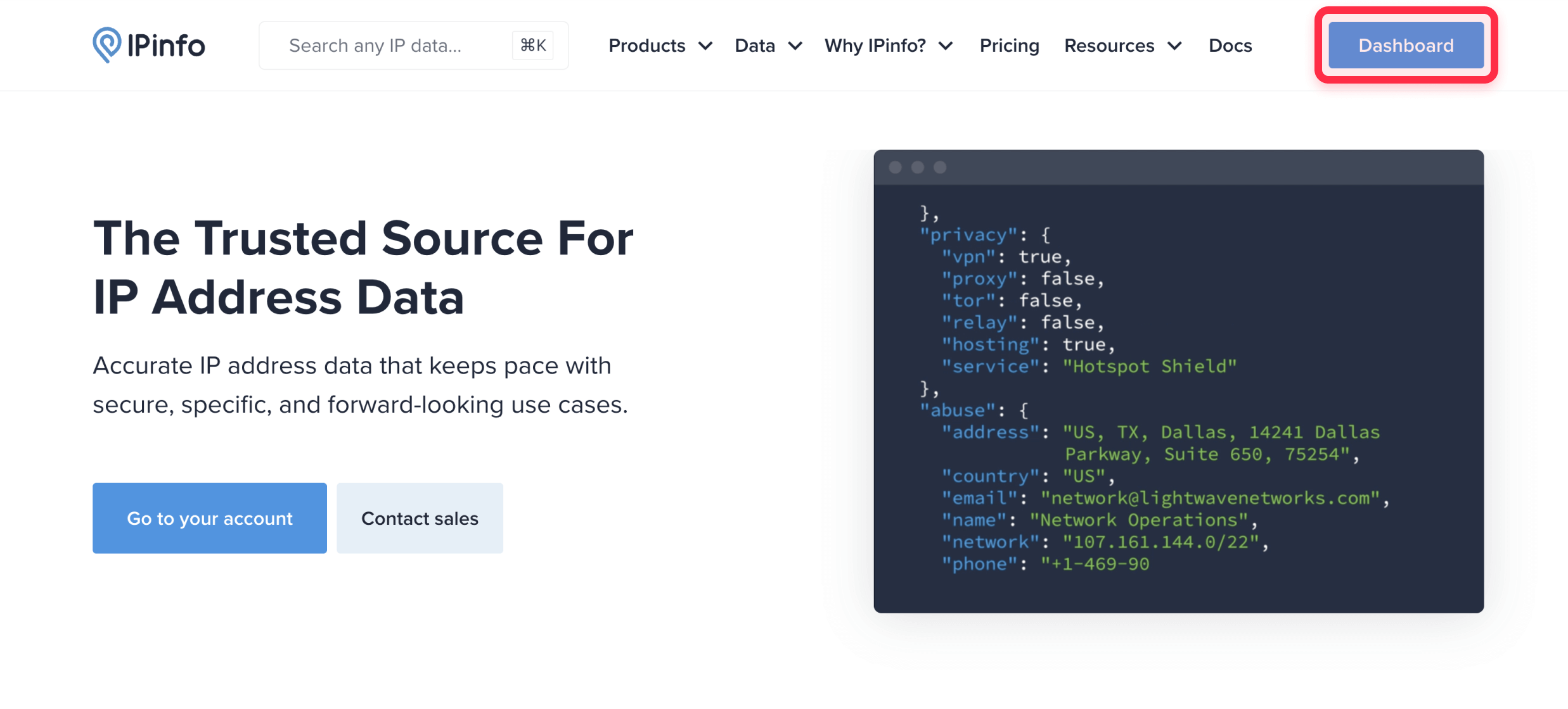⁠Register to ipinfo to connect geolocation API to Webflow
