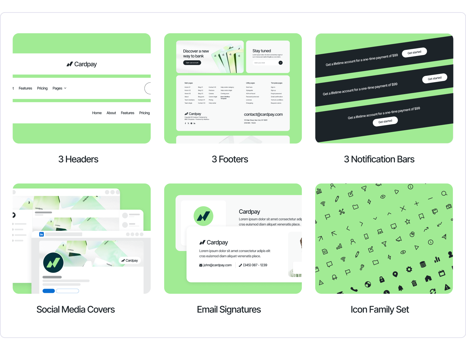 CardPay - Bank Webflow Template Benefits