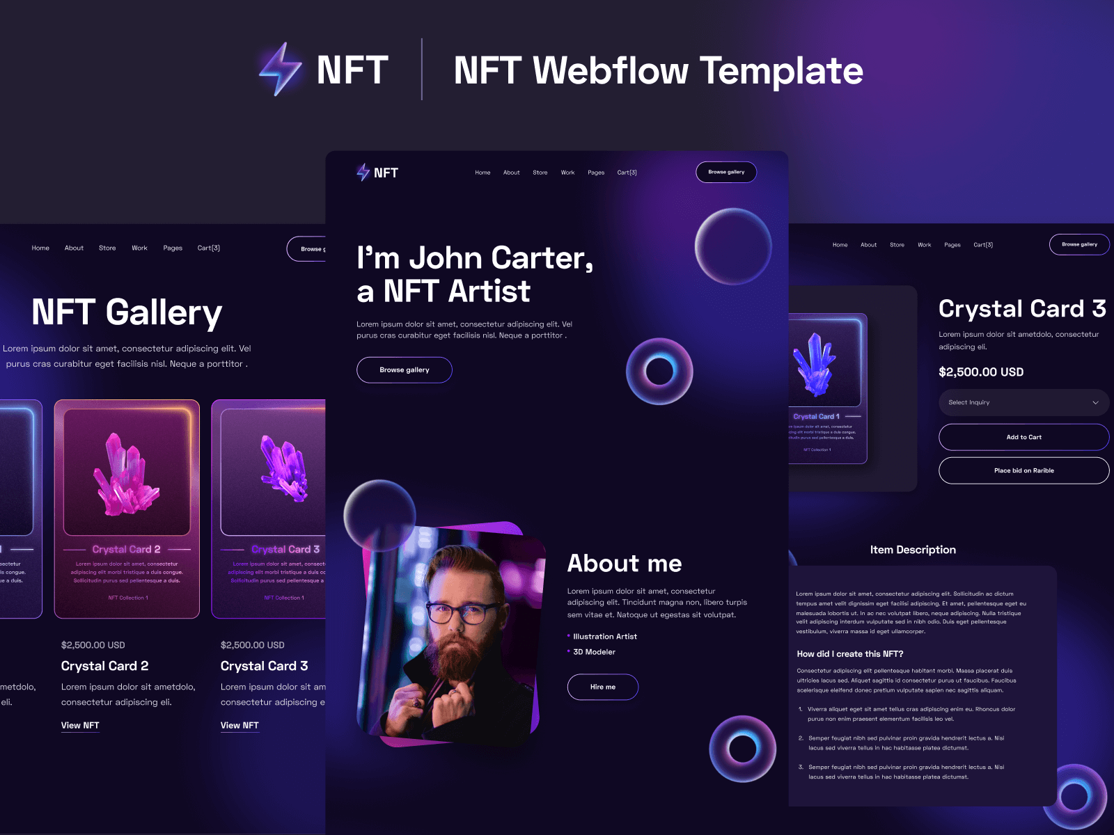 NFT Artist Webflow Template