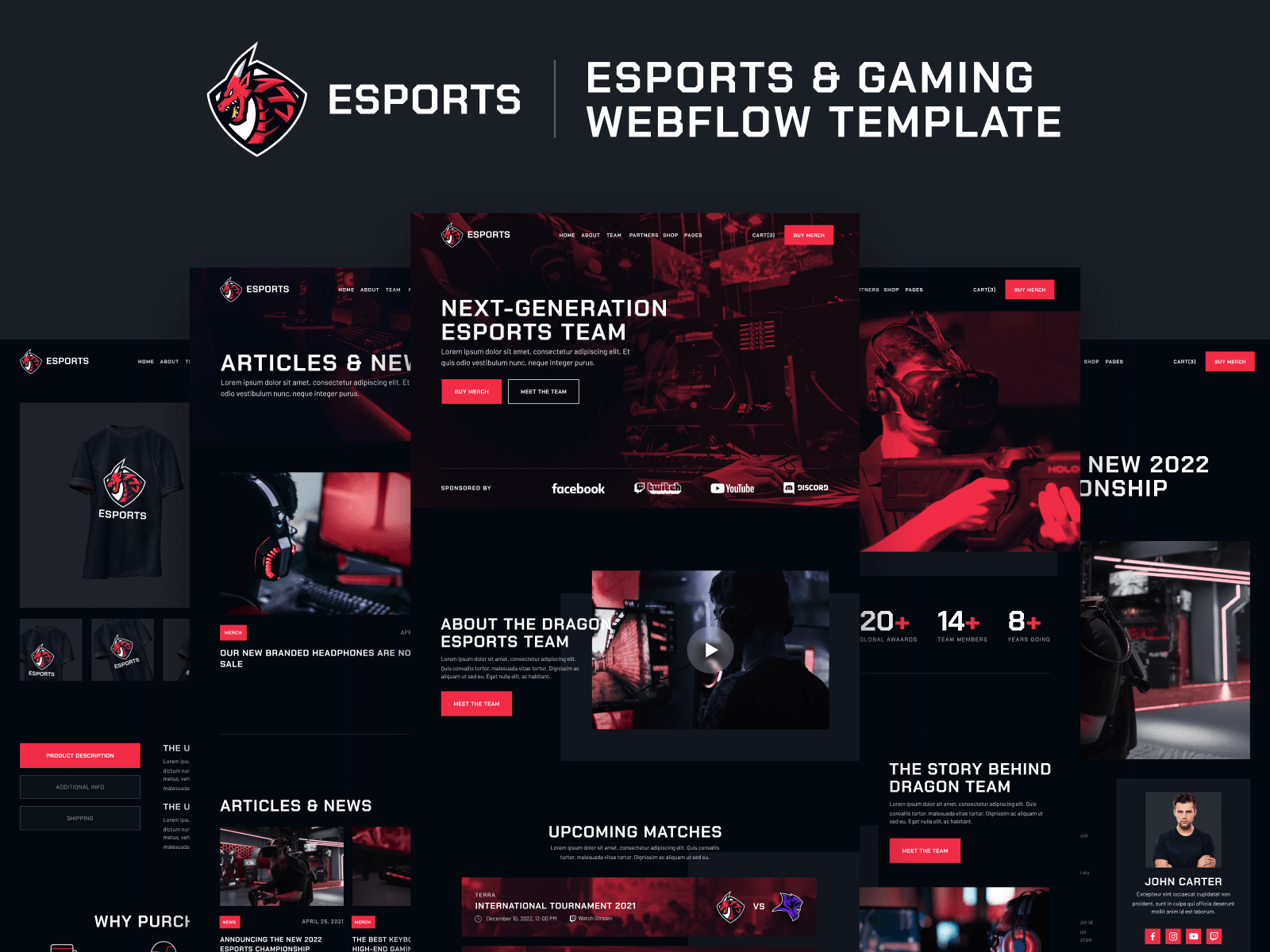 eSports & Gaming Webflow Template