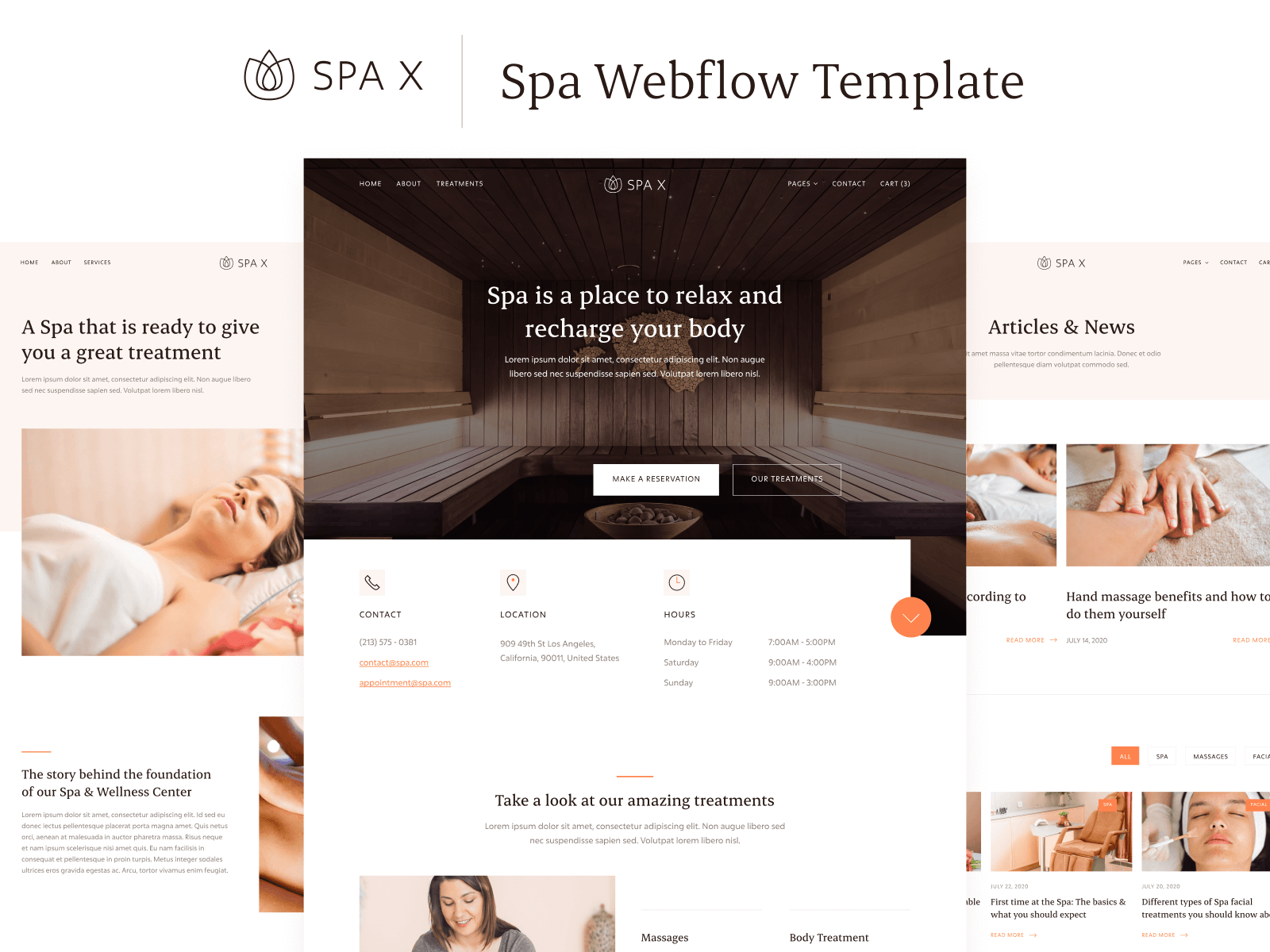 Resort Spa Webflow Template
