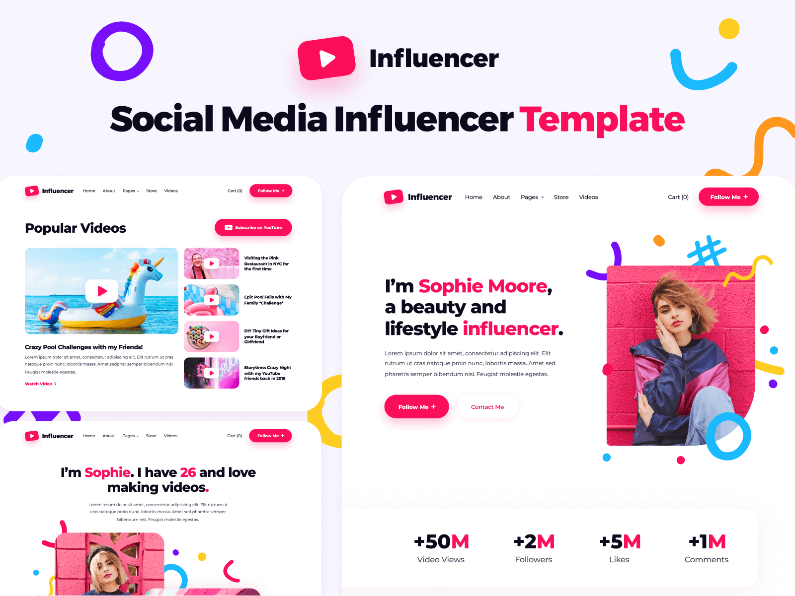 Influencer Webflow Template