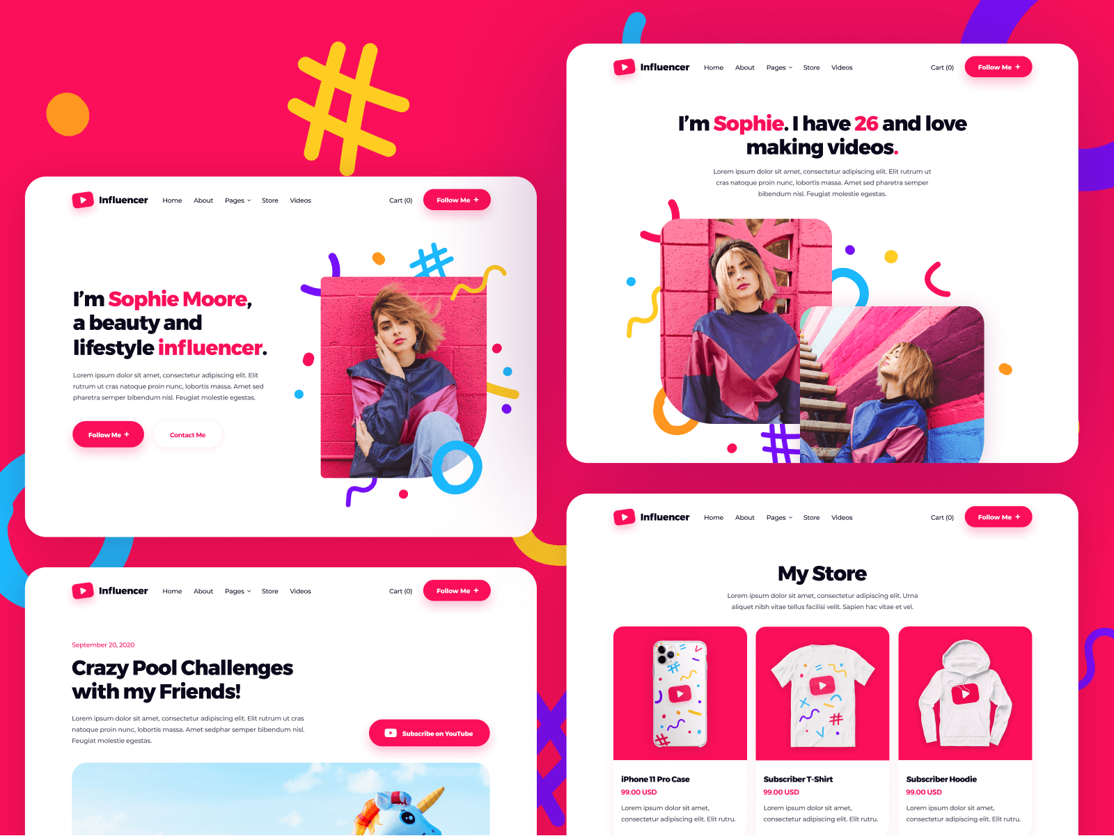 YouTuber Webflow Template